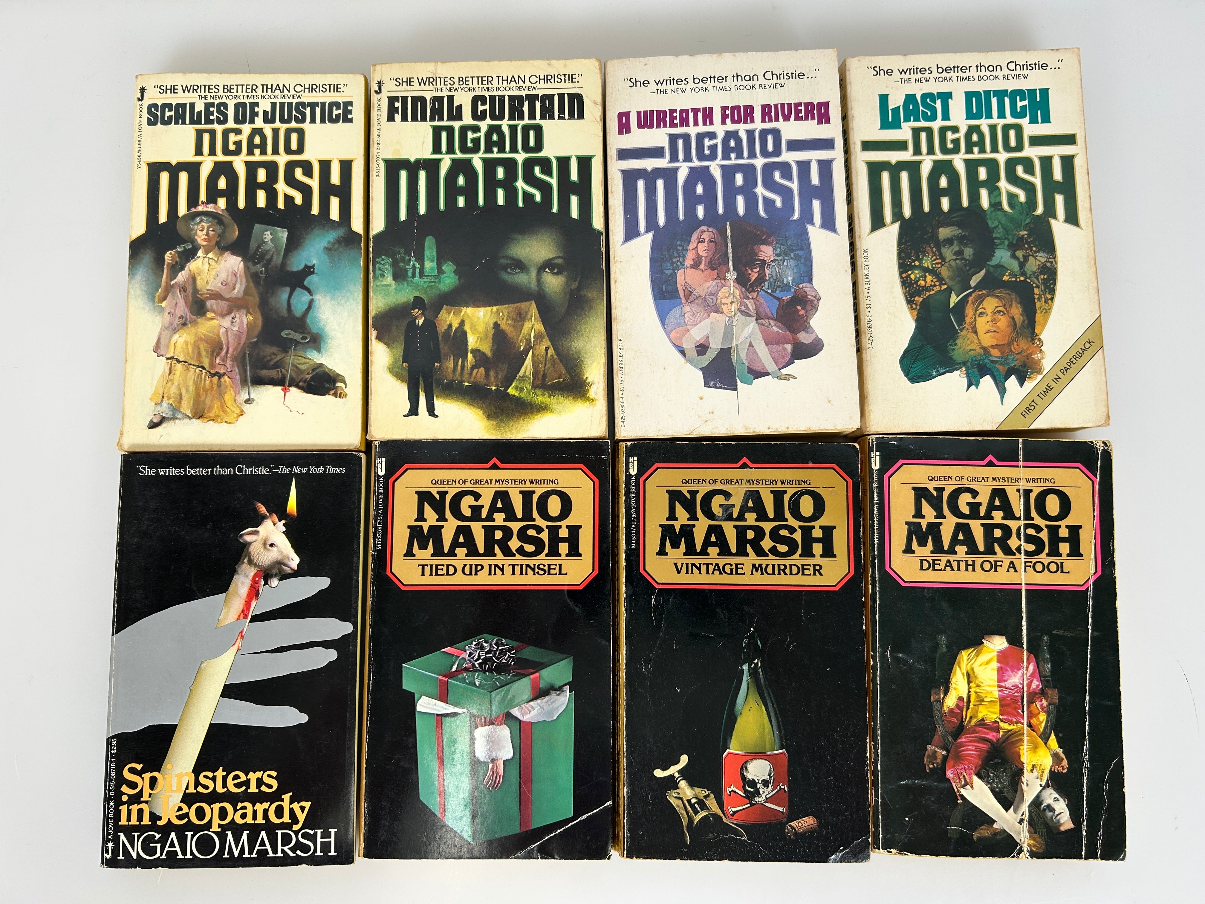 Lot of 8 Inspector Roderick Alleyn Mysteries by Ngaio Marsh PB