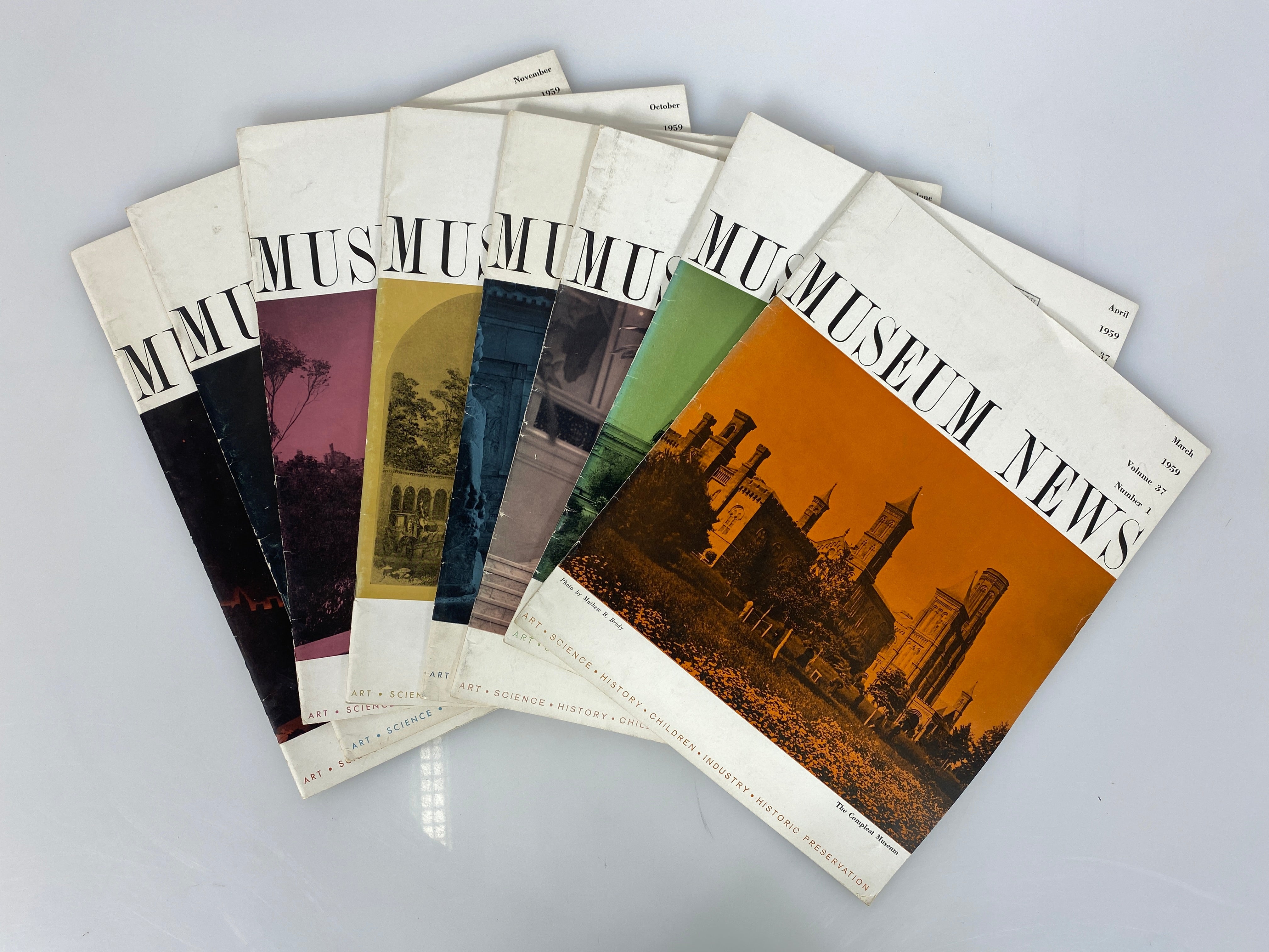 Lot of 8 Museum News Journal / Vintage Magazine 1959