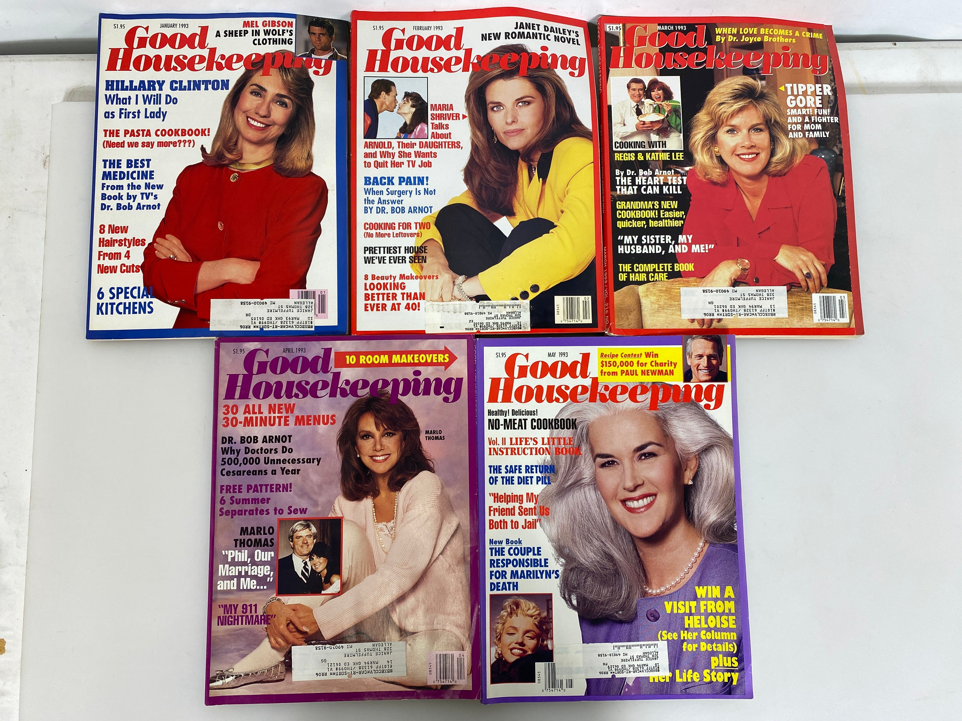 Lot of 8 Vintage Good Housekeeping Magazines 1993