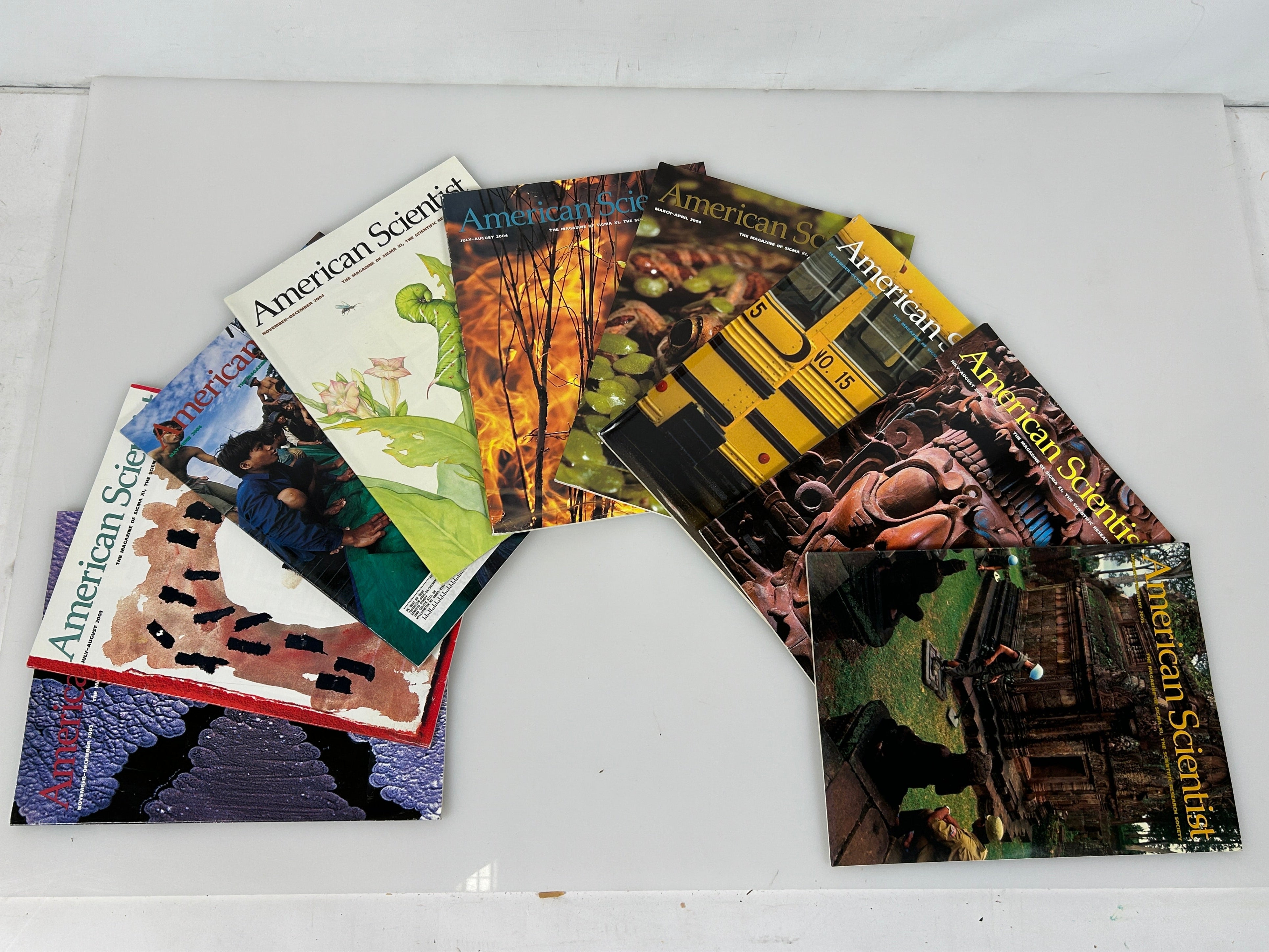 Lot of 9 American Scientist Magazine 2 Vol 2003; 4 Vol 2004, 3 Vol 2005