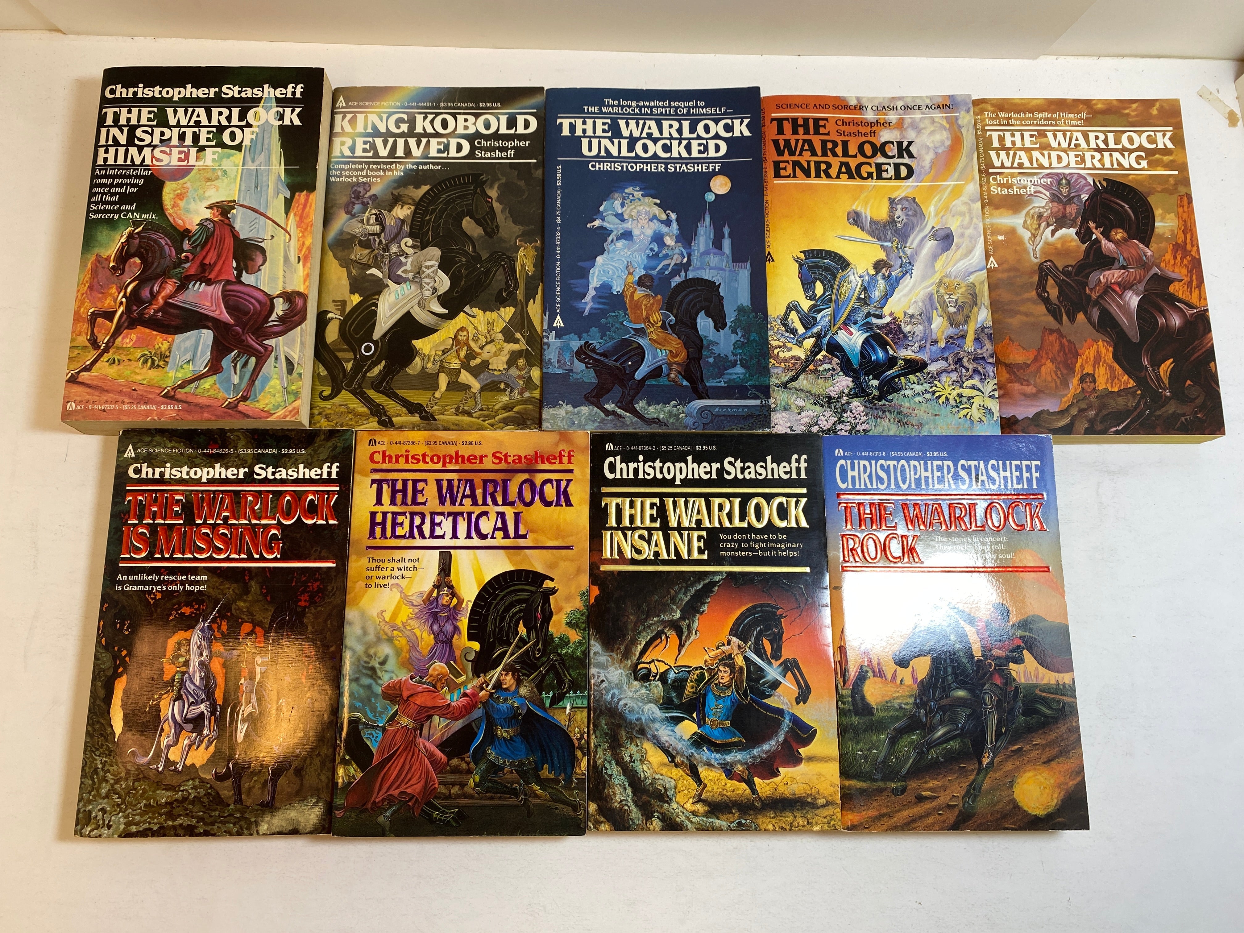 Lot of 9 Christopher Stasheff Warlock Series SC 1984-1990