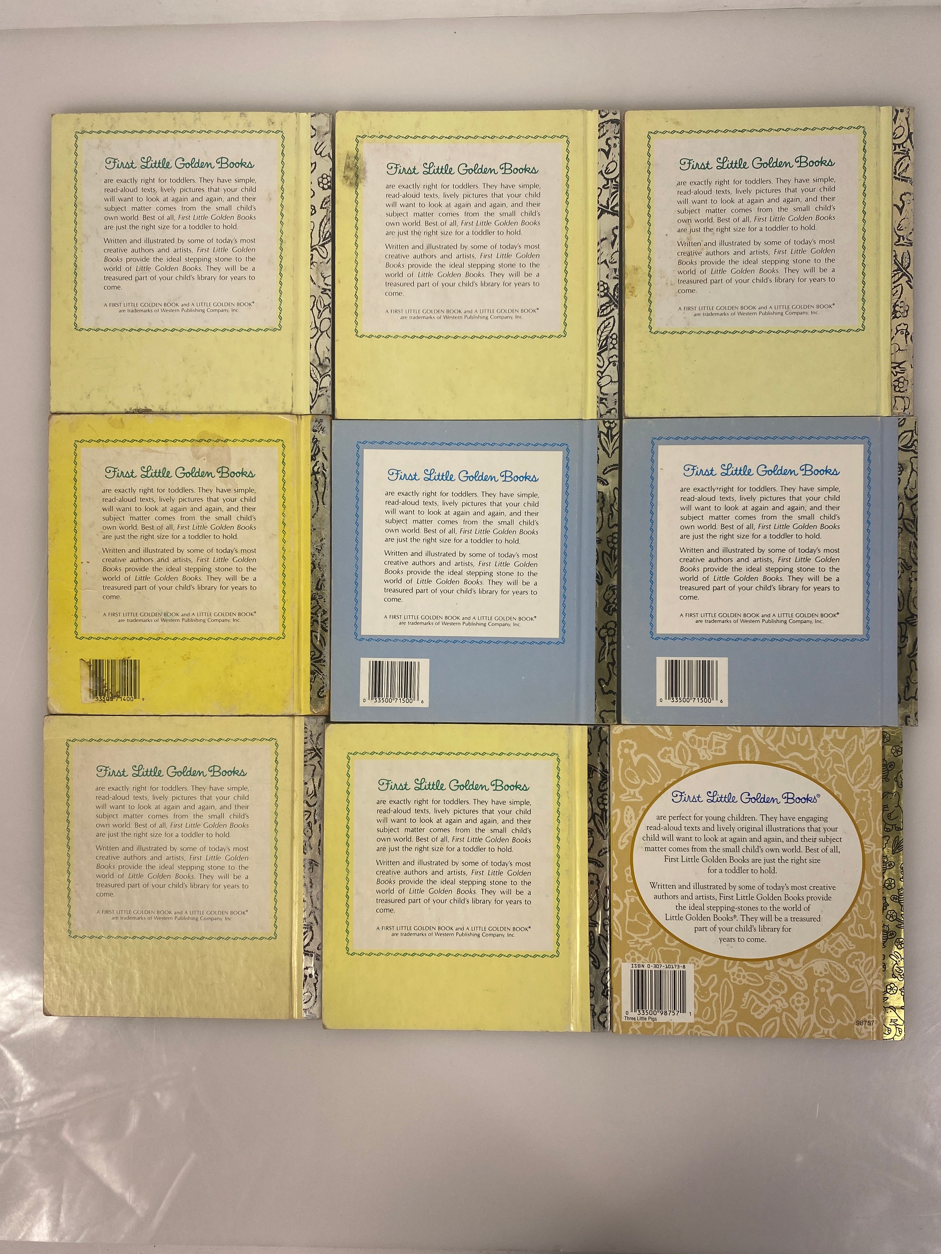 Lot of 9 First Little Golden Books (1981-1989)