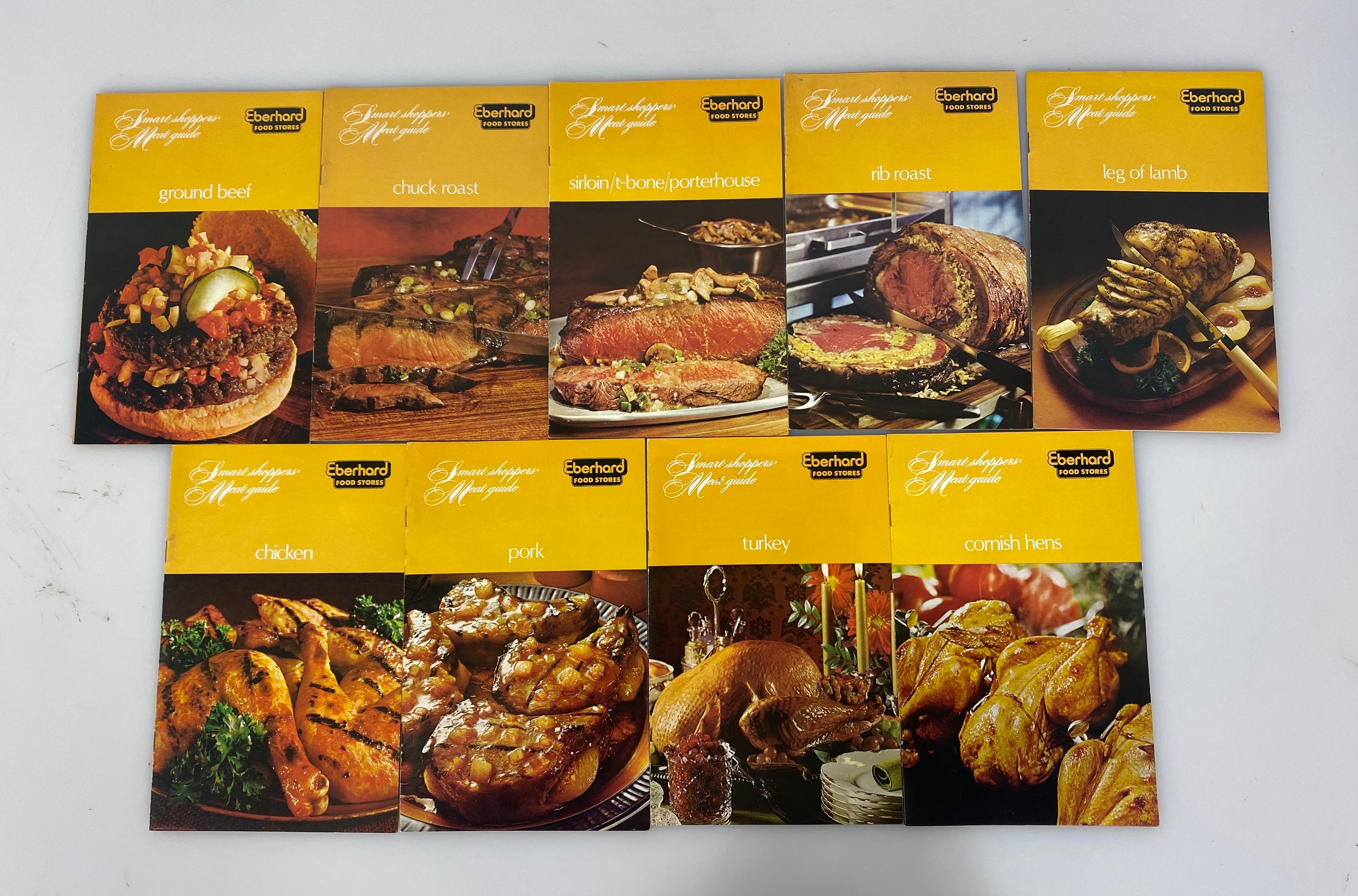 Lot of 9 Rare Eberhard Food Stores Recipe Booklets 1974 Grand Rapids MI