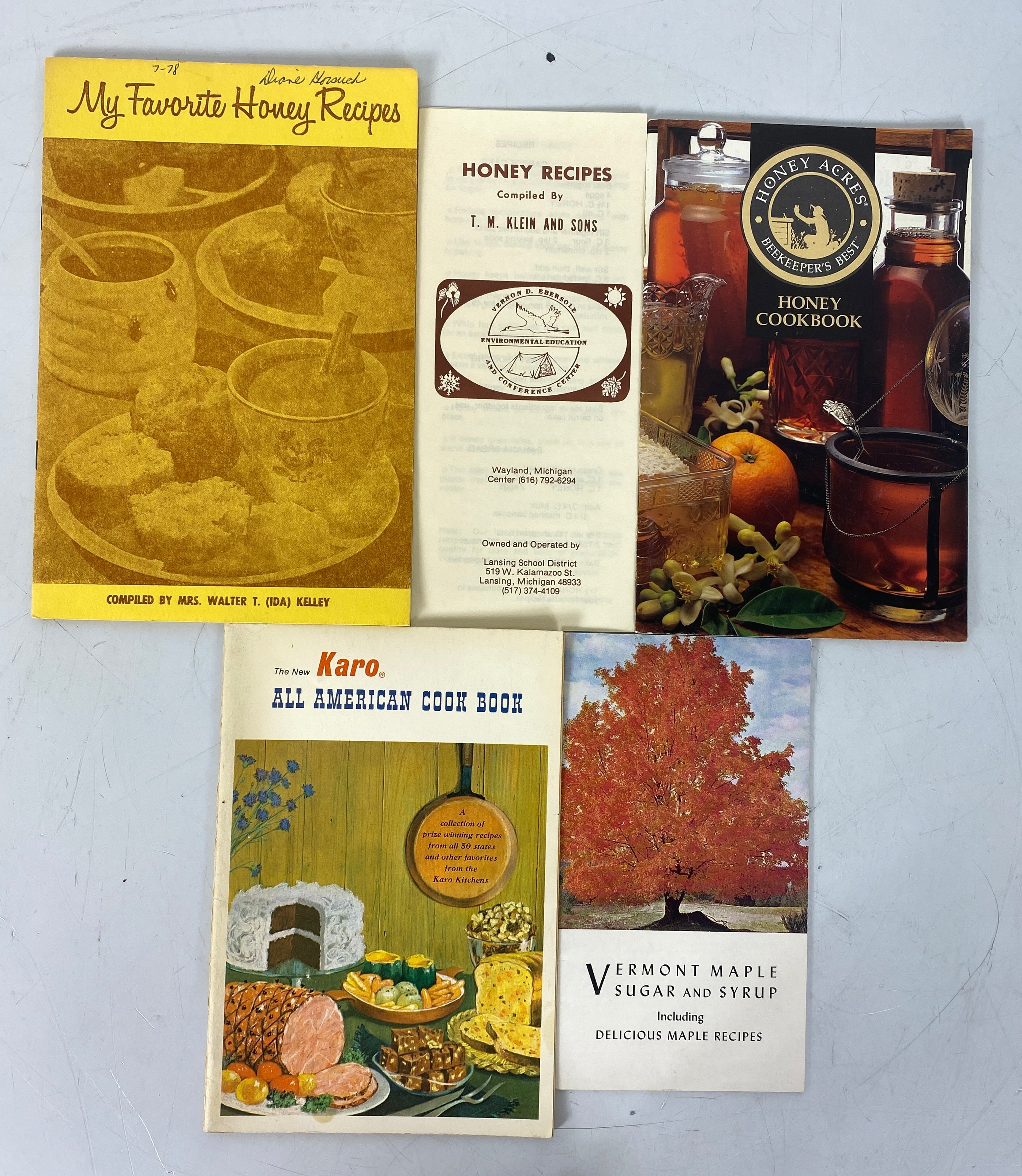 Lot of Vintage Recipe Booklets: Honey/Maple Syrup/Karo Syrup SC