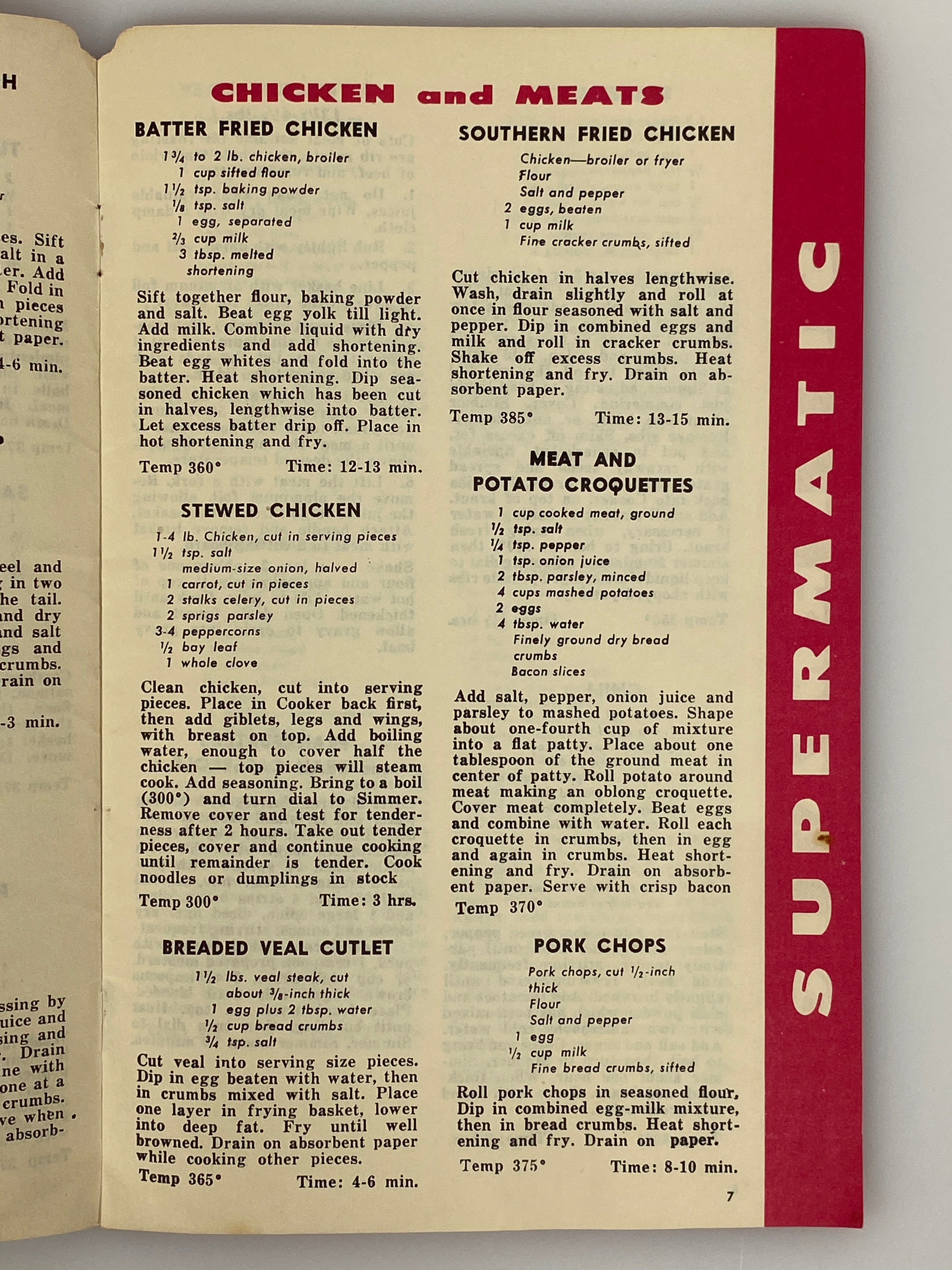 Lot of Vintage Small Appliance Recipe Booklets: Supermatic/Sears/Salton/Princess