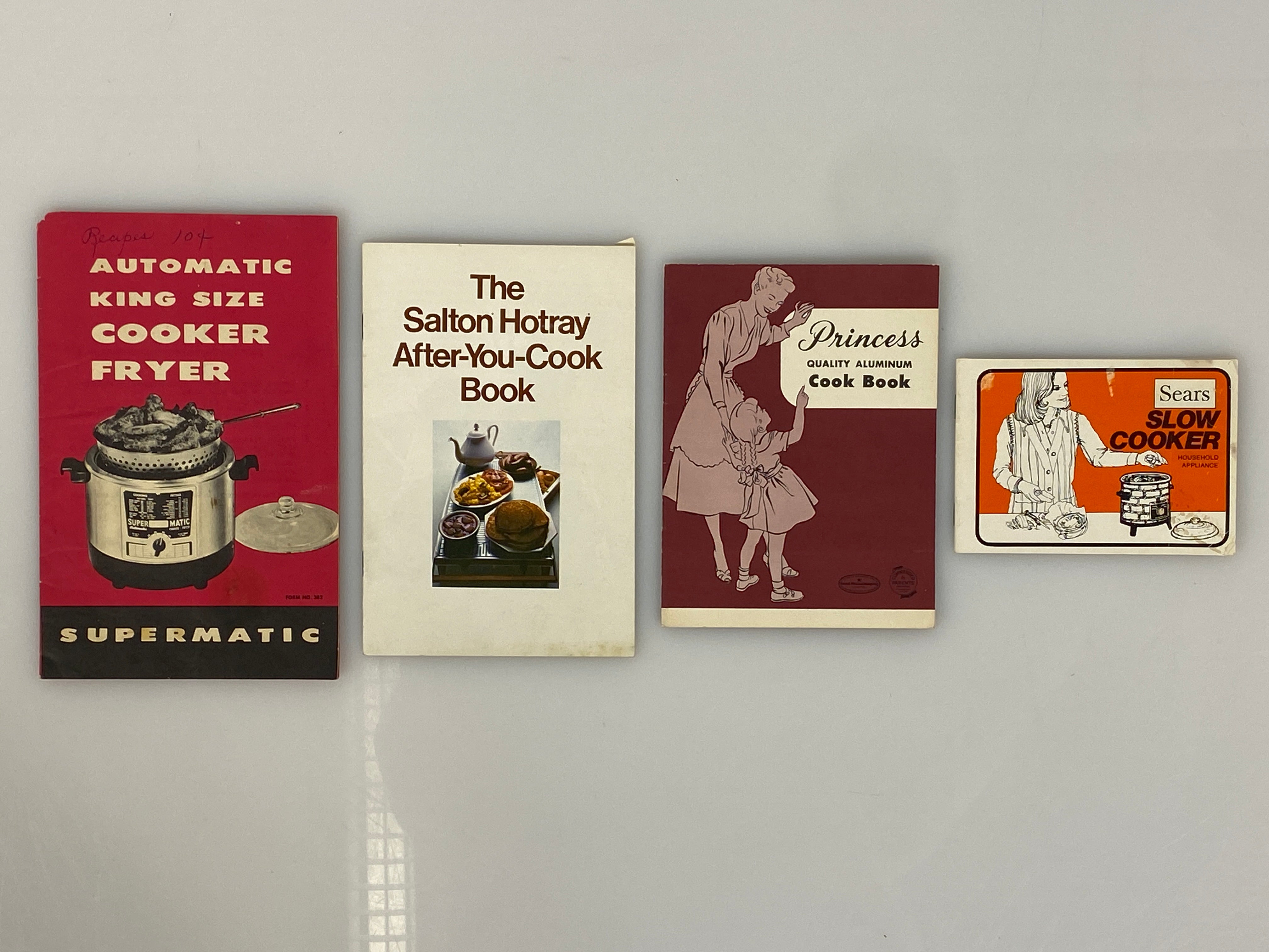 Lot of Vintage Small Appliance Recipe Booklets: Supermatic/Sears/Salton/Princess