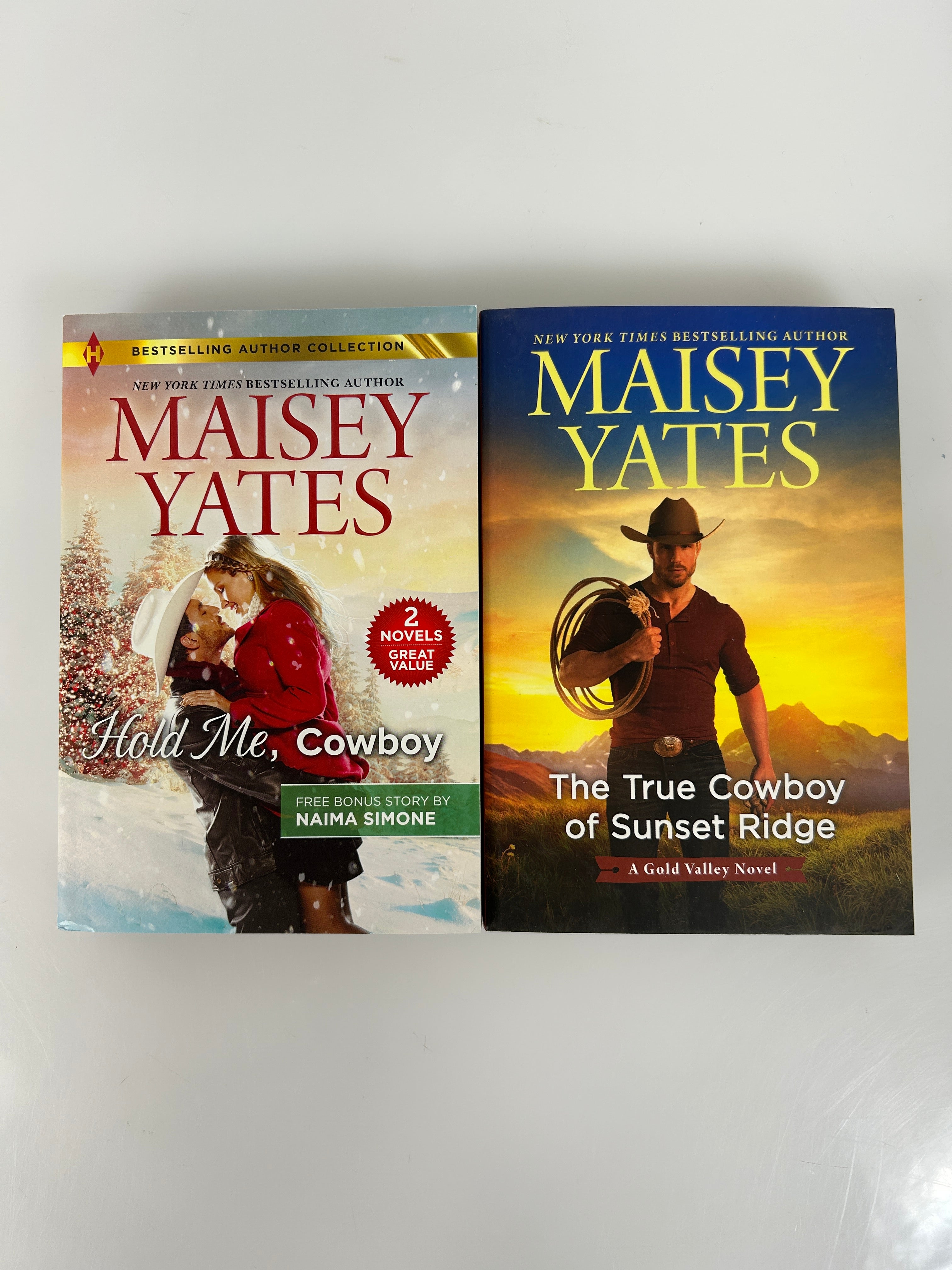 Lot of2 Maisey Yates Hold Me, Cowboy 2-in-1, The True Cowboy of Sunset Ridge SC