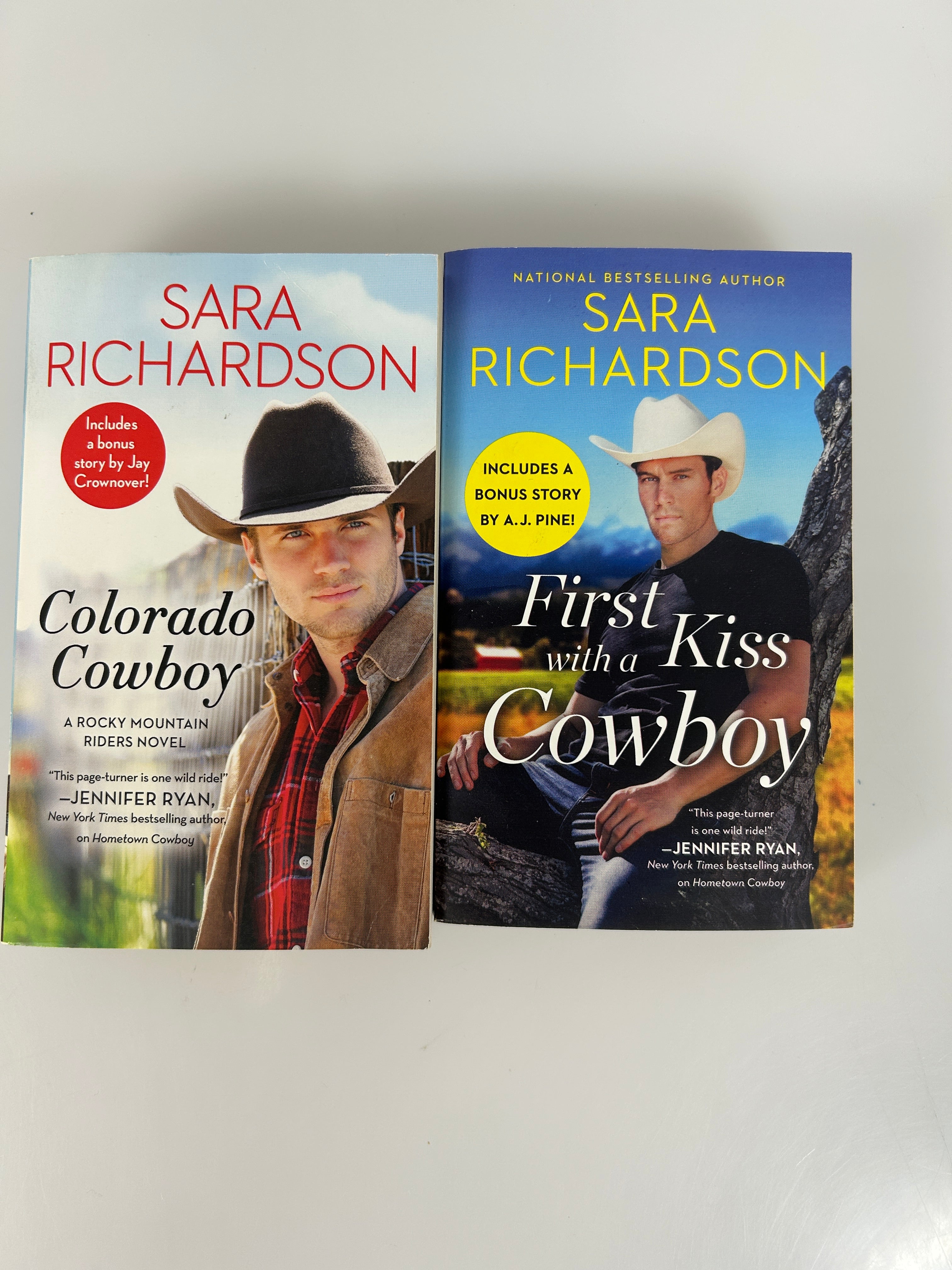 Lot of2 Sara Richardson  First Kiss with a Cowboy/Colorado Cowboy SC
