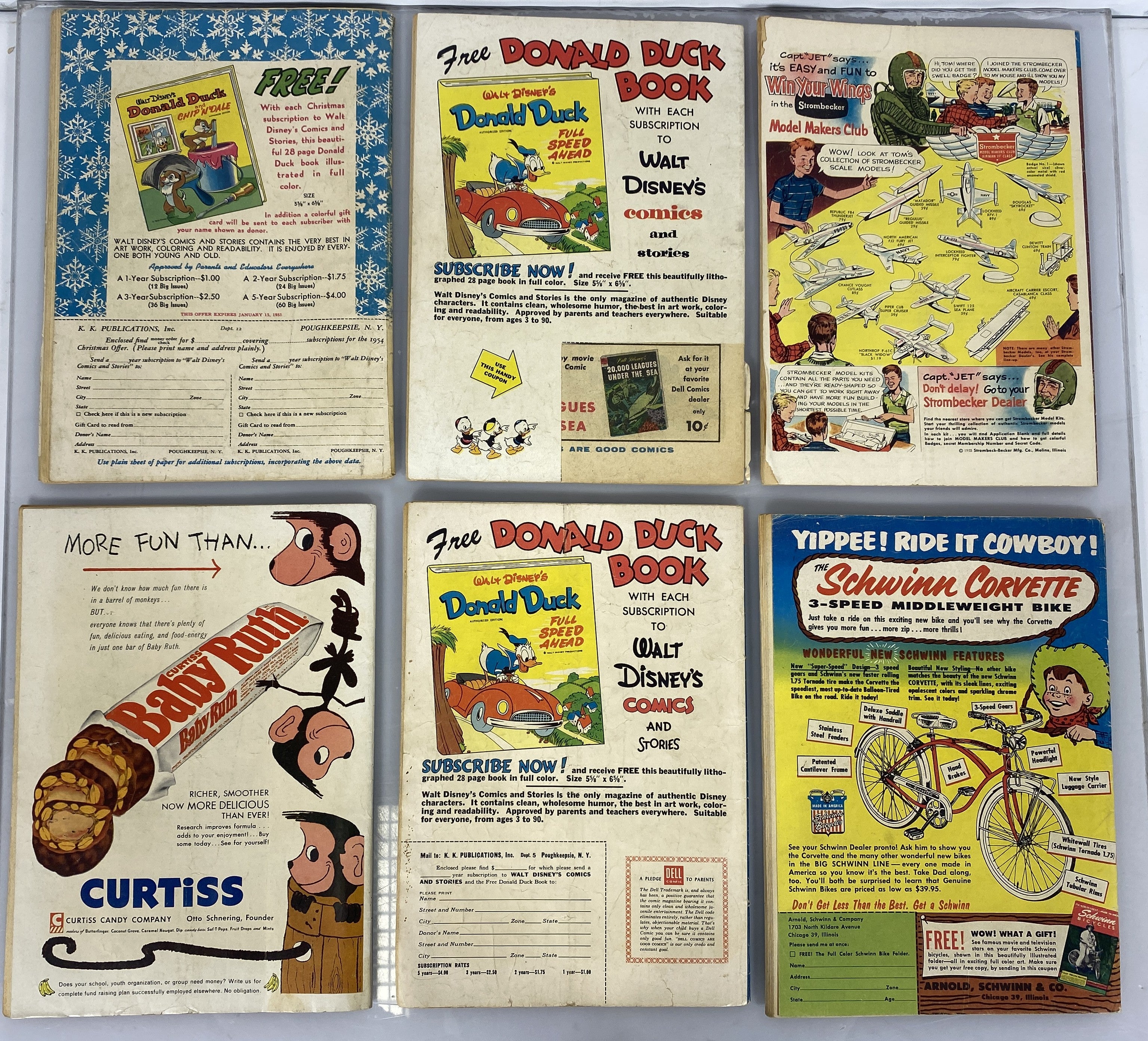 Lot/Run of 24 Walt Disney Comics Dell Low Grade 1953-1955