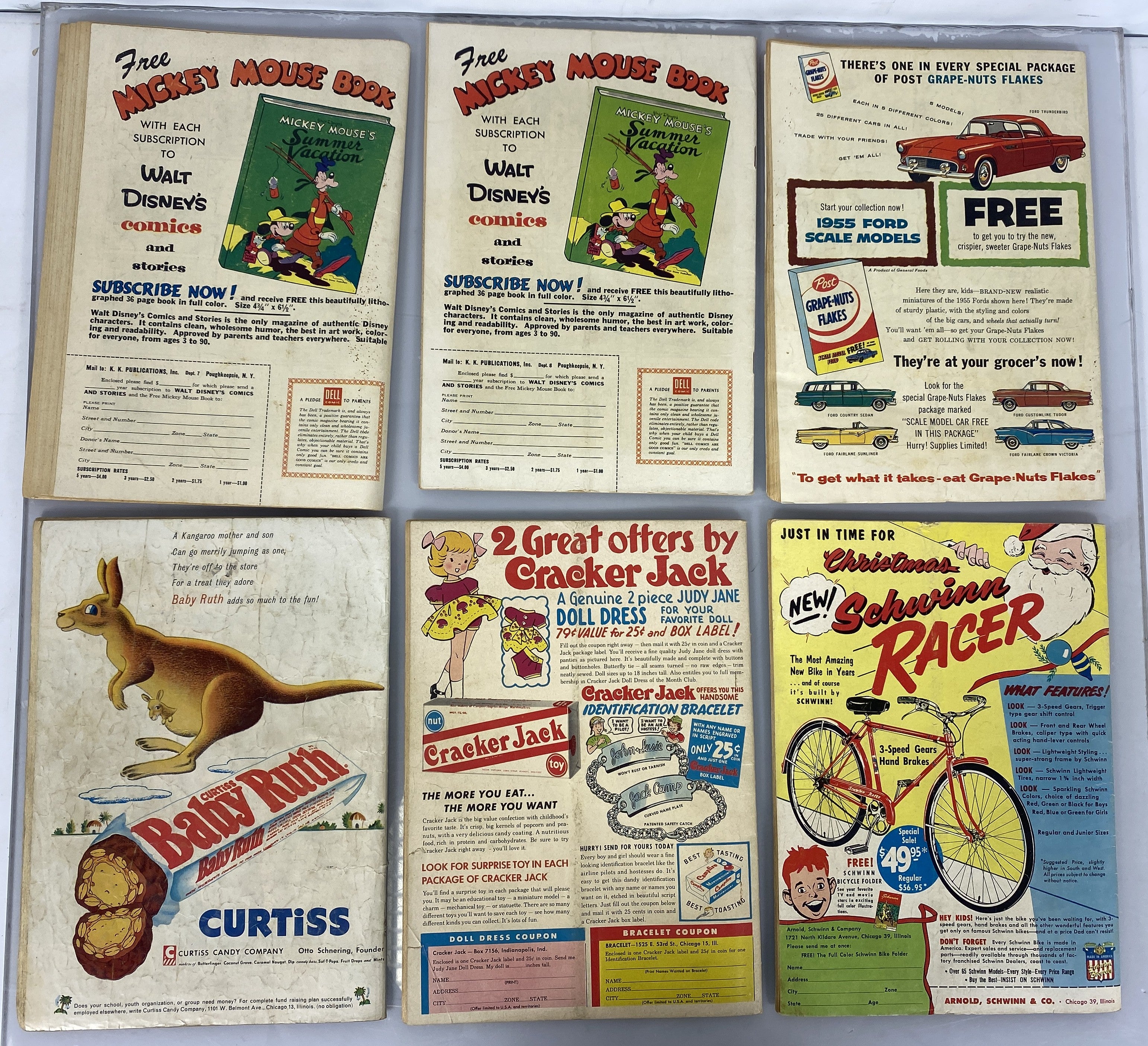 Lot/Run of 24 Walt Disney Comics Dell Low Grade 1953-1955