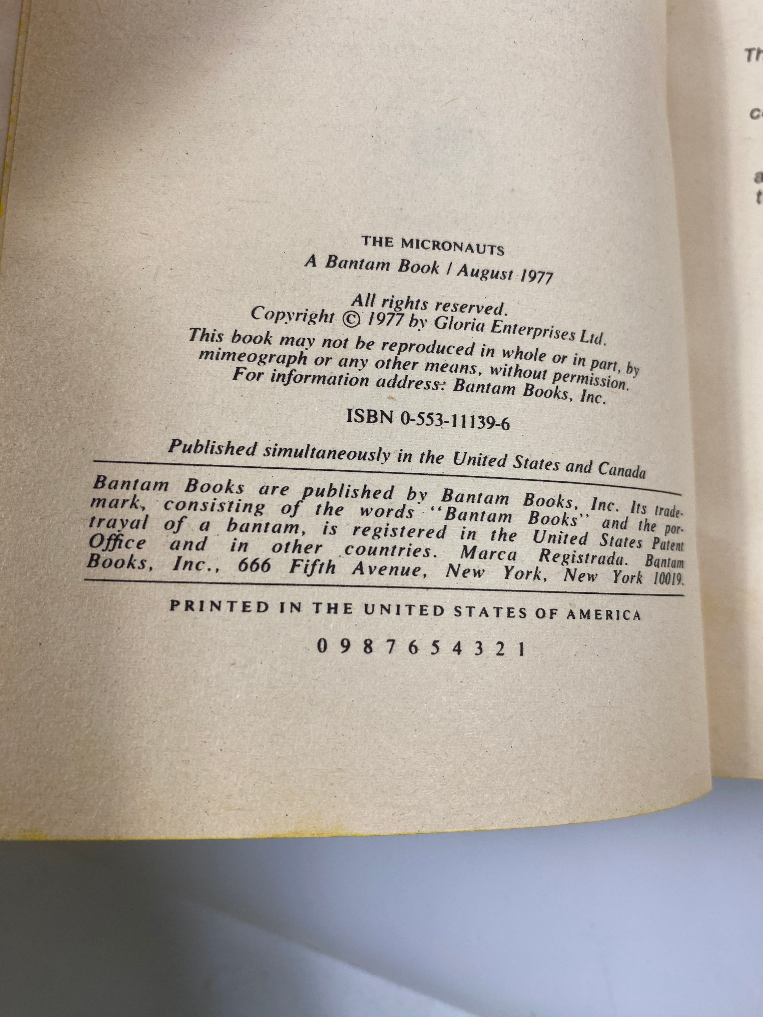 Micronauts Gordon Williams Paperback 1977