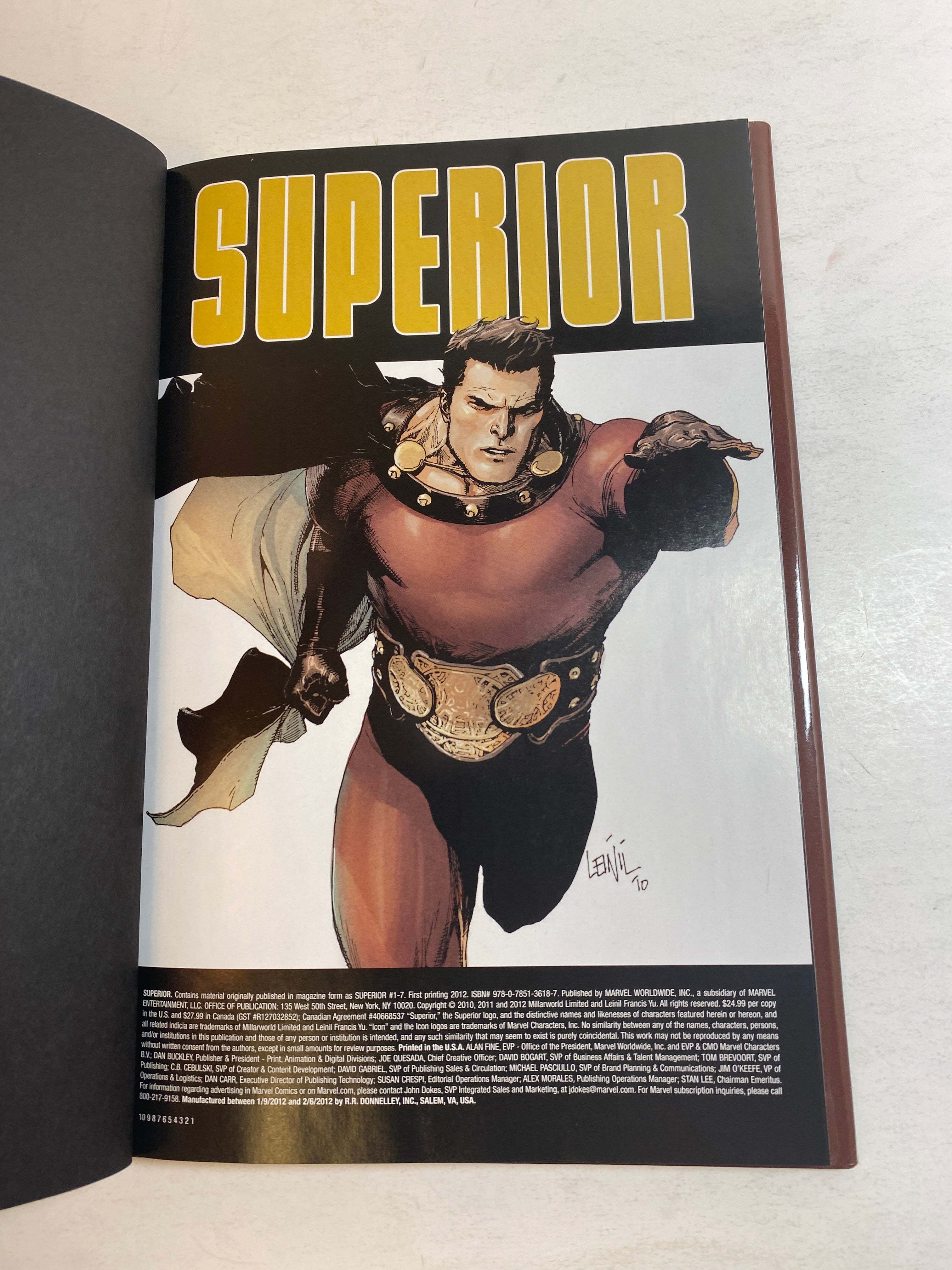 Millar & Leinil Yu Superior HCDJ Marvel 2012