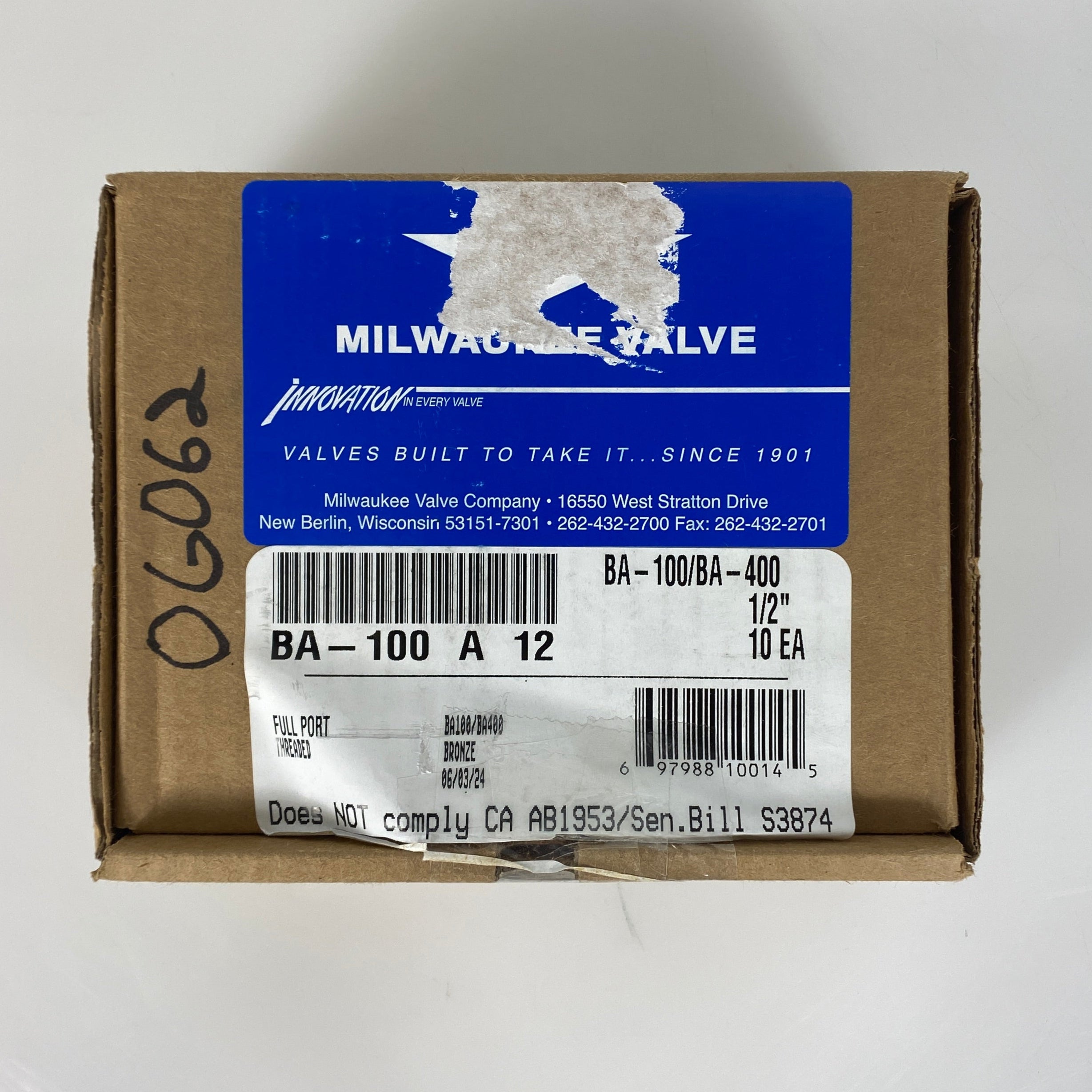 Milwaukee Valve Steam Trap #BA-100-A-12 Threaded Bronze 3 Pack
