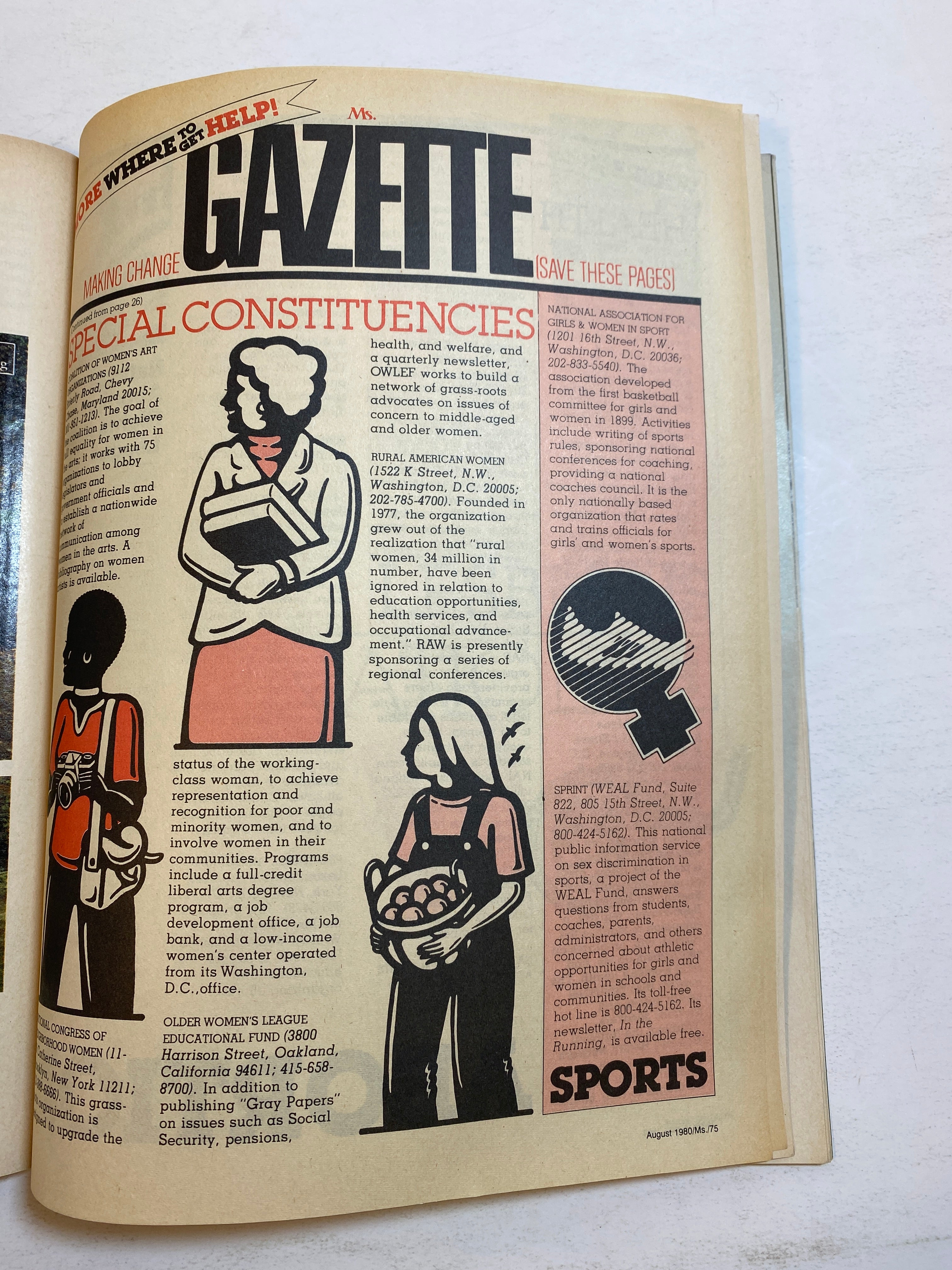 Ms. Magazine Vintage August 1980 Goldie Hawn