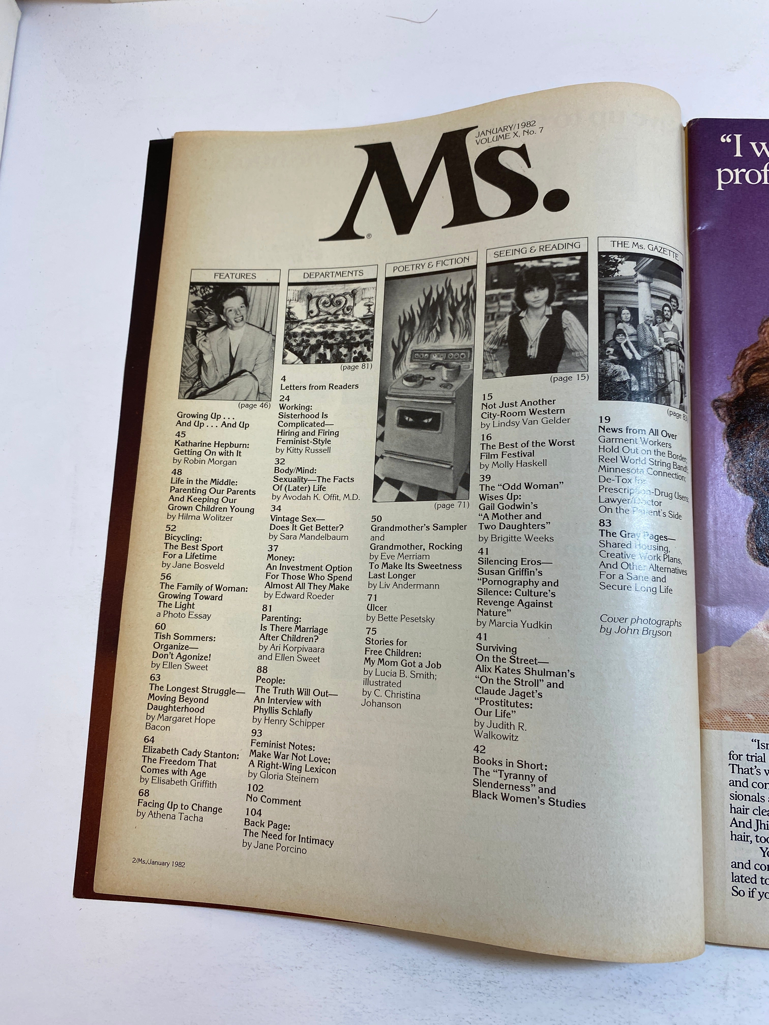 Ms. Magazine Vintage January 1982 Katharine Hepburn