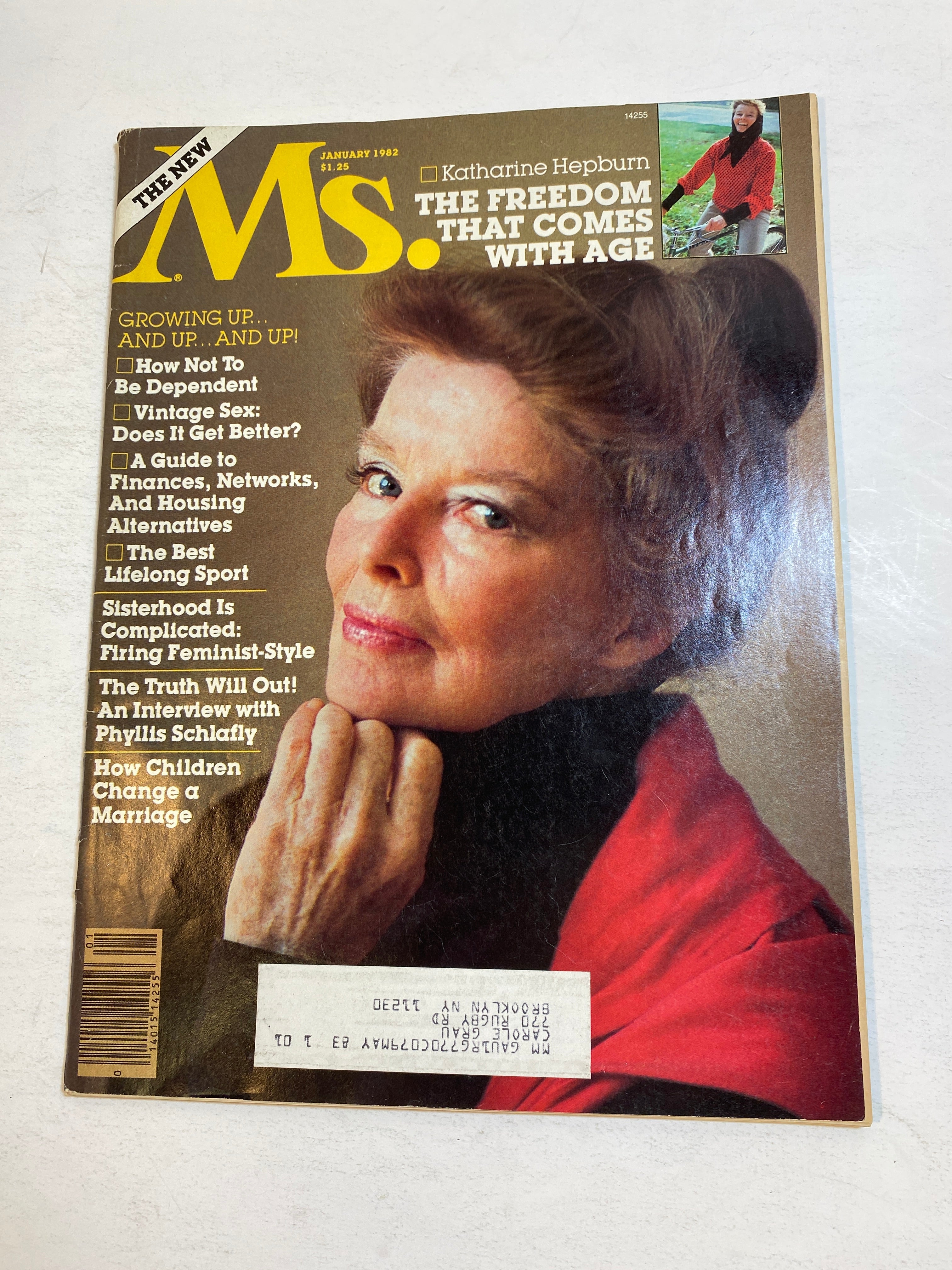 Ms. Magazine Vintage January 1982 Katharine Hepburn