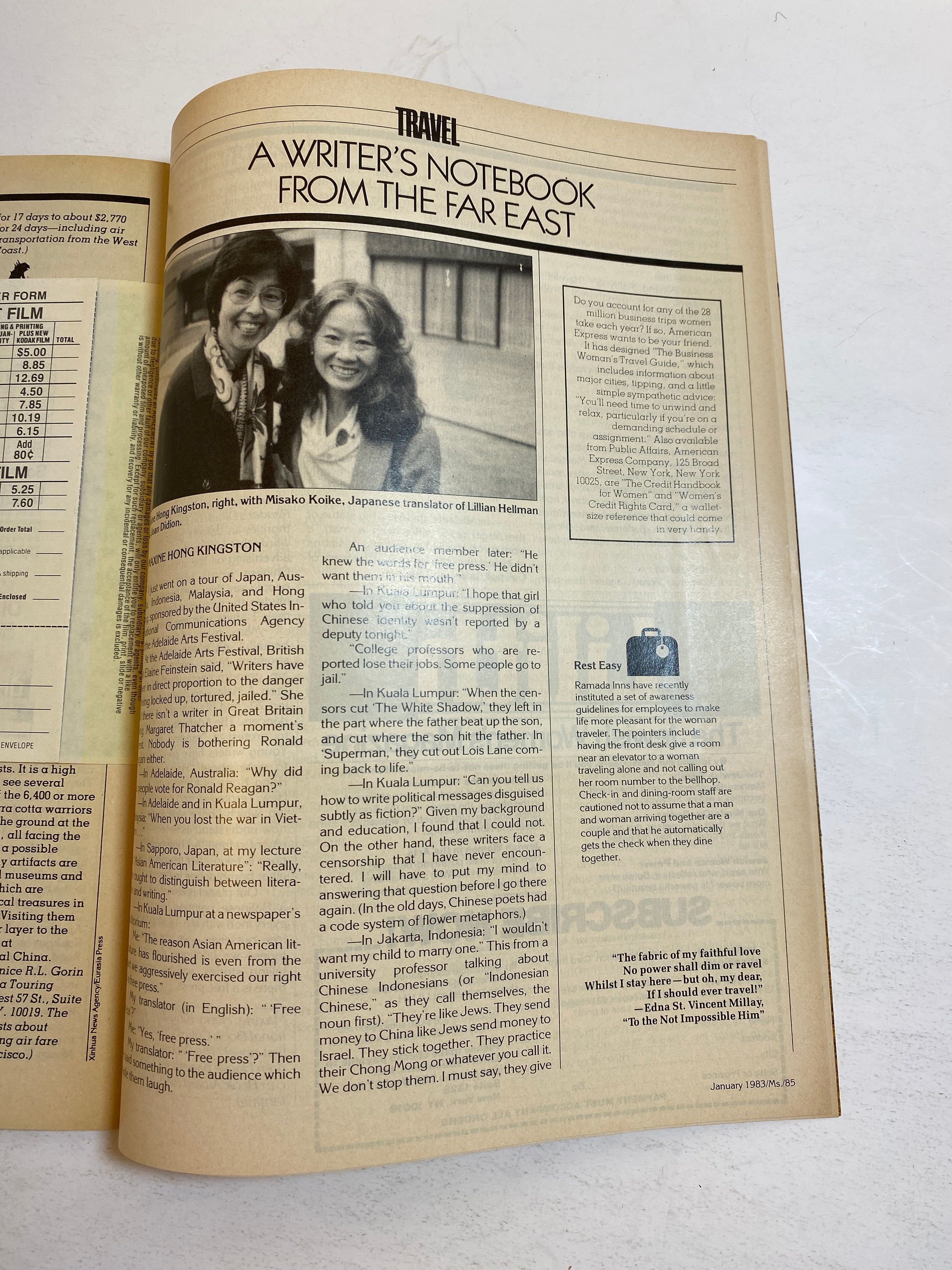 Ms. Magazine Vintage January 1983 Sally Ride