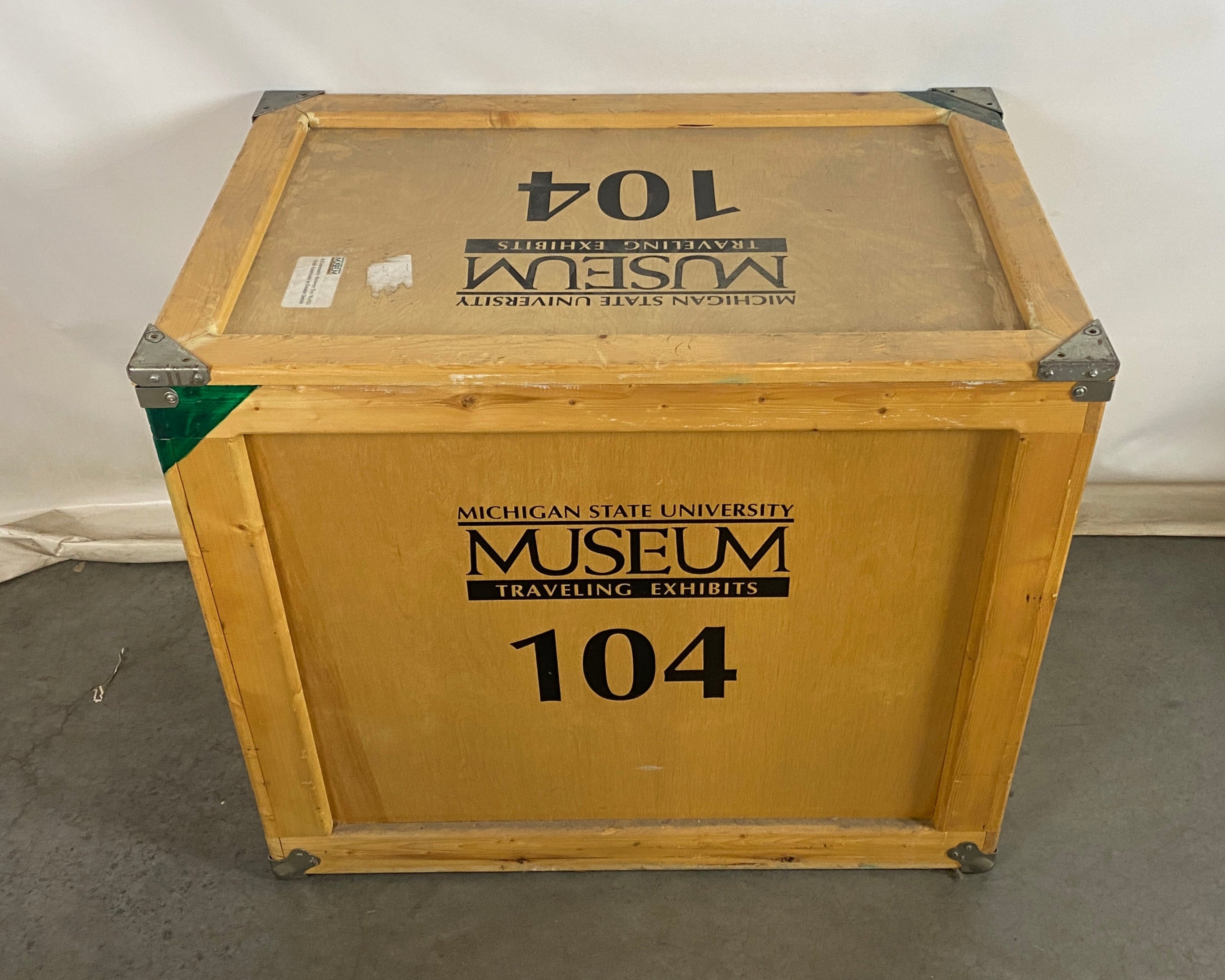 MSU Museum Traveling Exhibits Wooden Crate #104