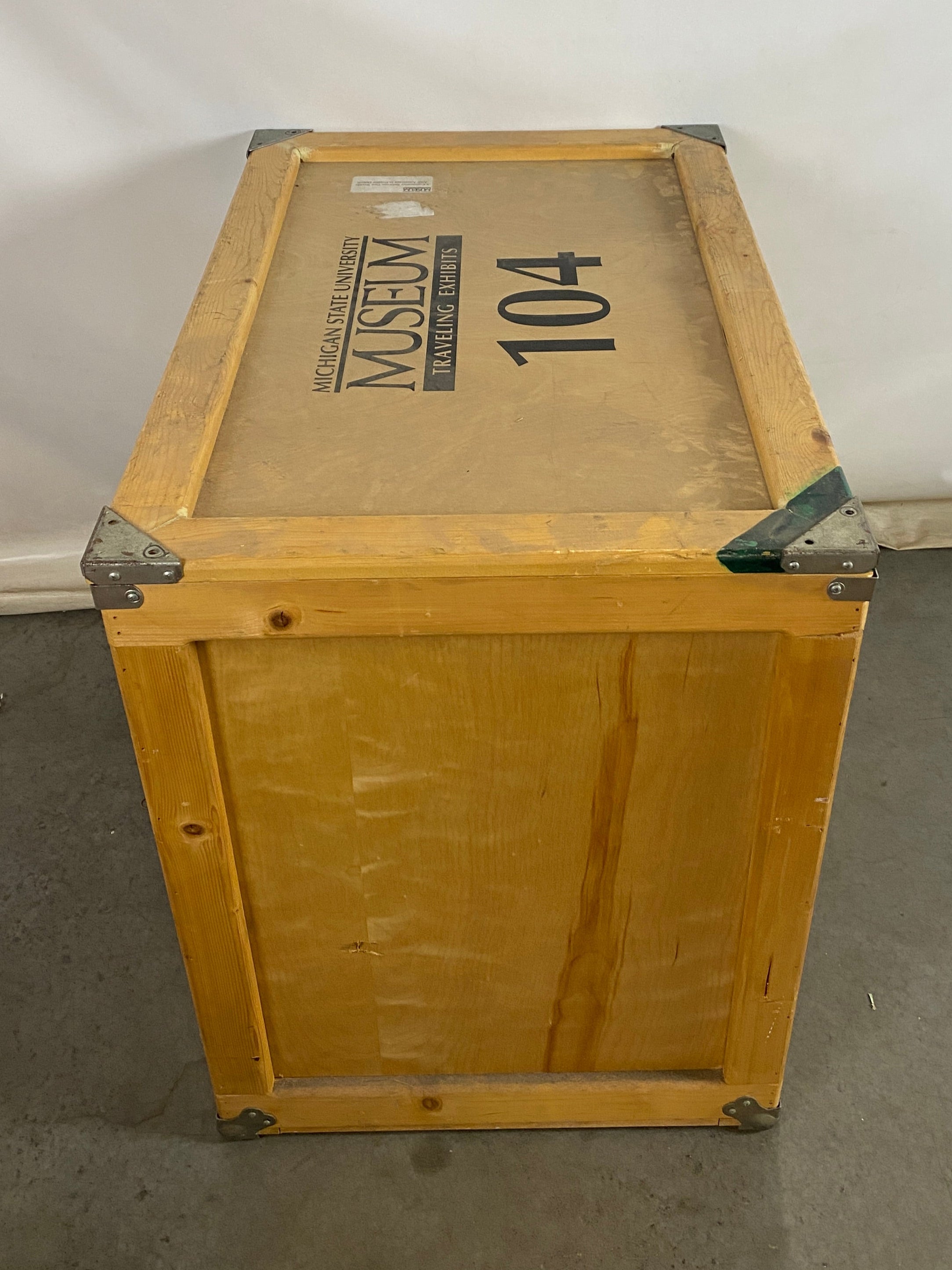 MSU Museum Traveling Exhibits Wooden Crate #104