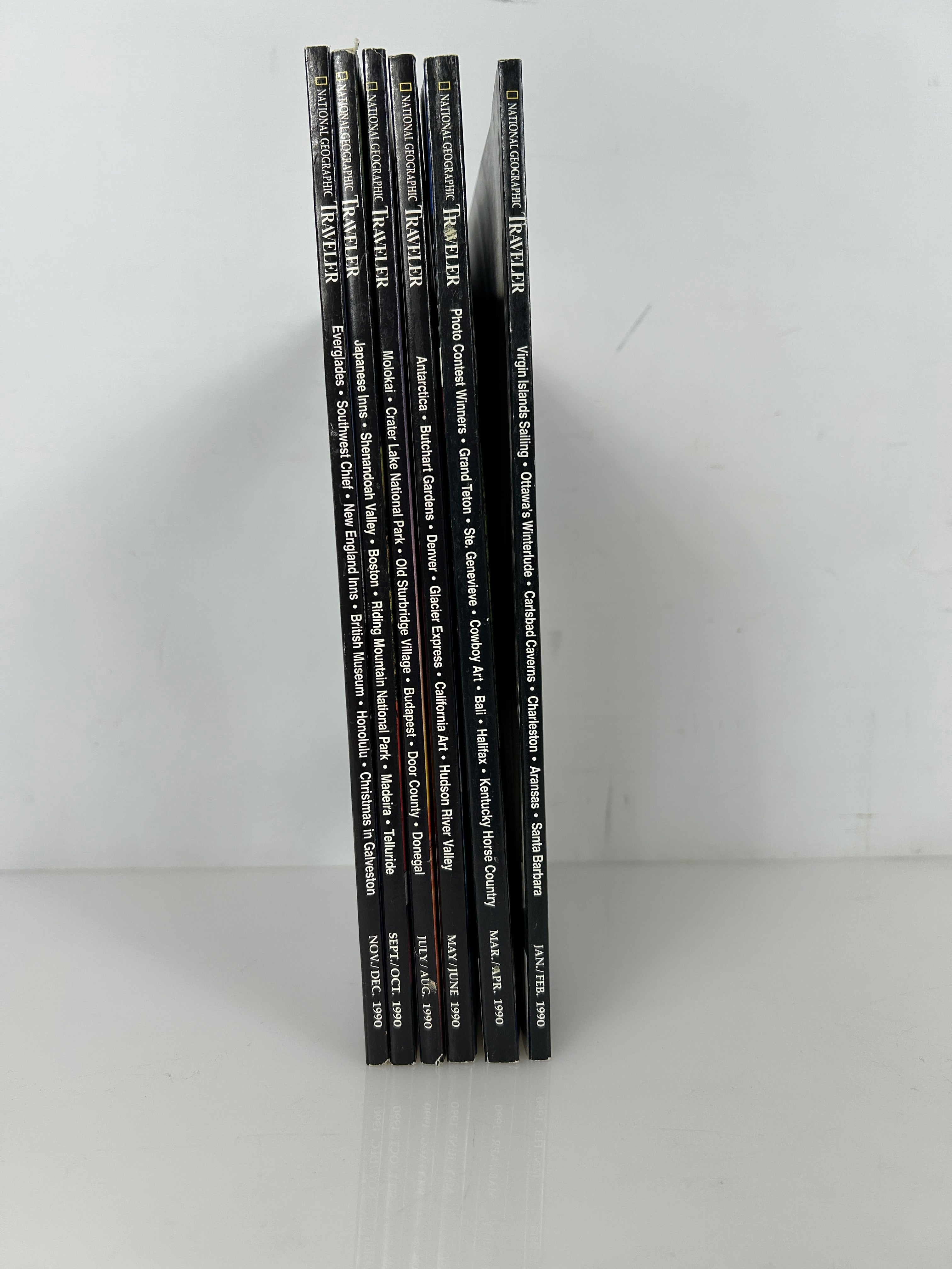 National Geographic Traveler Adventure Magazine 1990 FULL YEAR