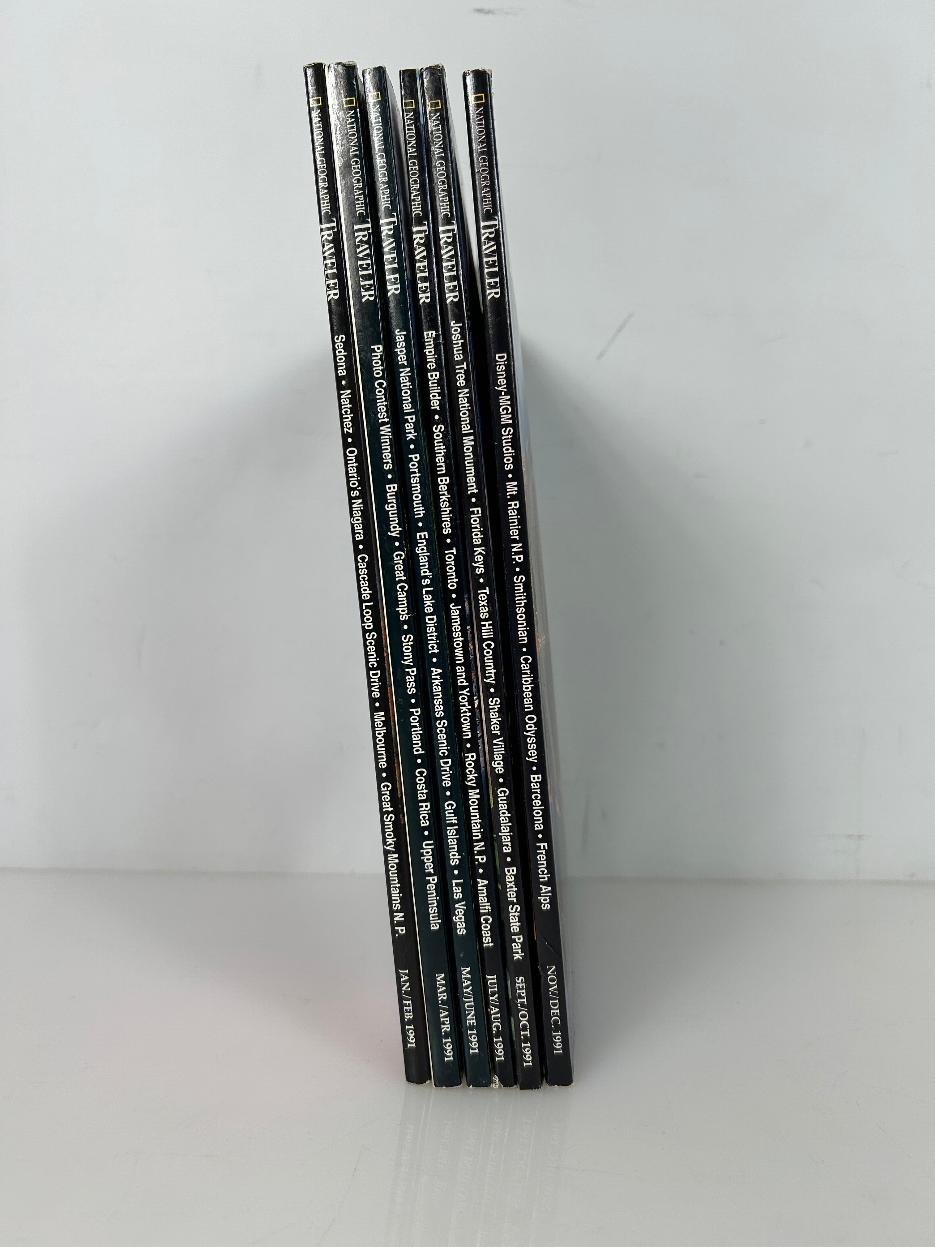 National Geographic Traveler Adventure Magazine 1991 FULL YEAR