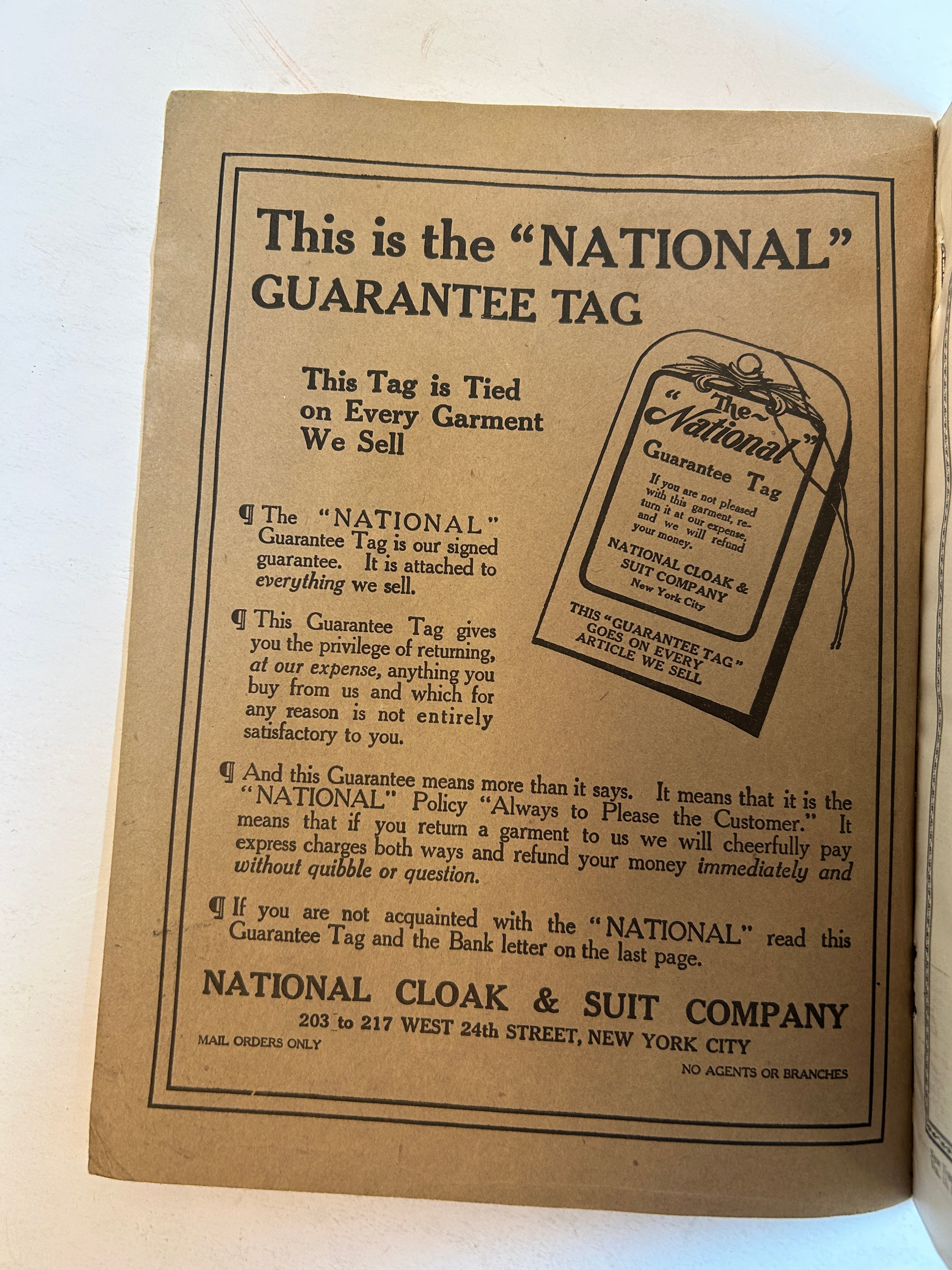 National Style Book Cloak and Suit Co 1911