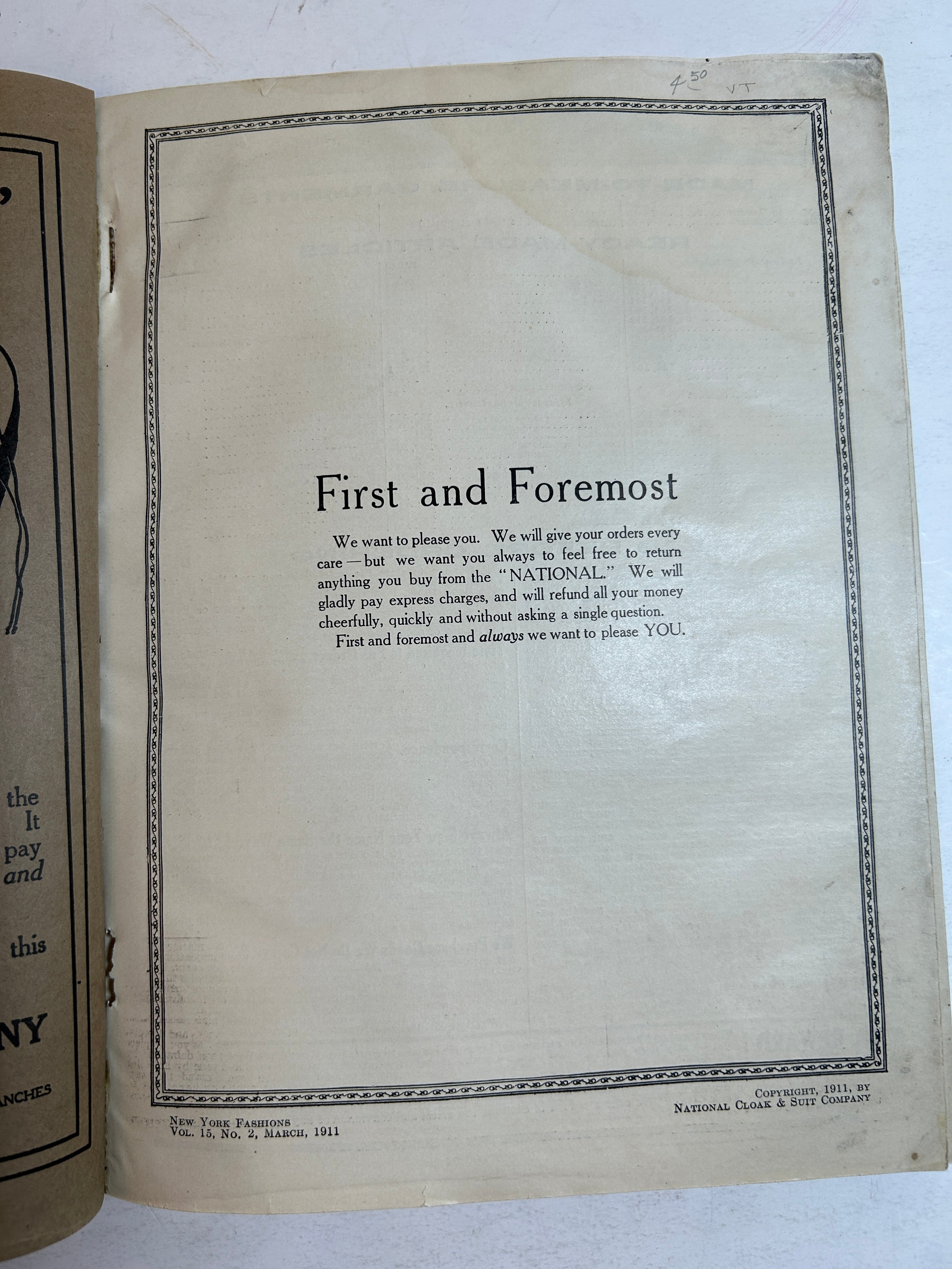 National Style Book Cloak and Suit Co 1911