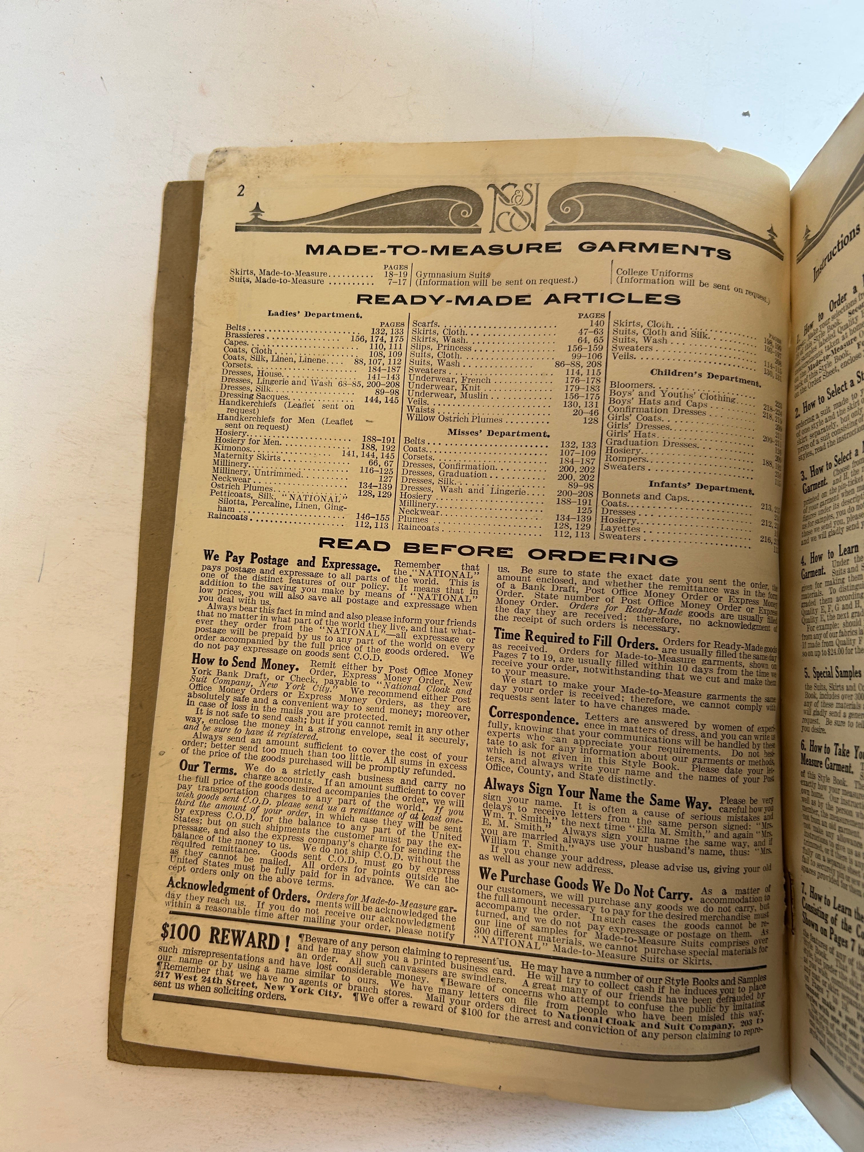 National Style Book Cloak and Suit Co 1911