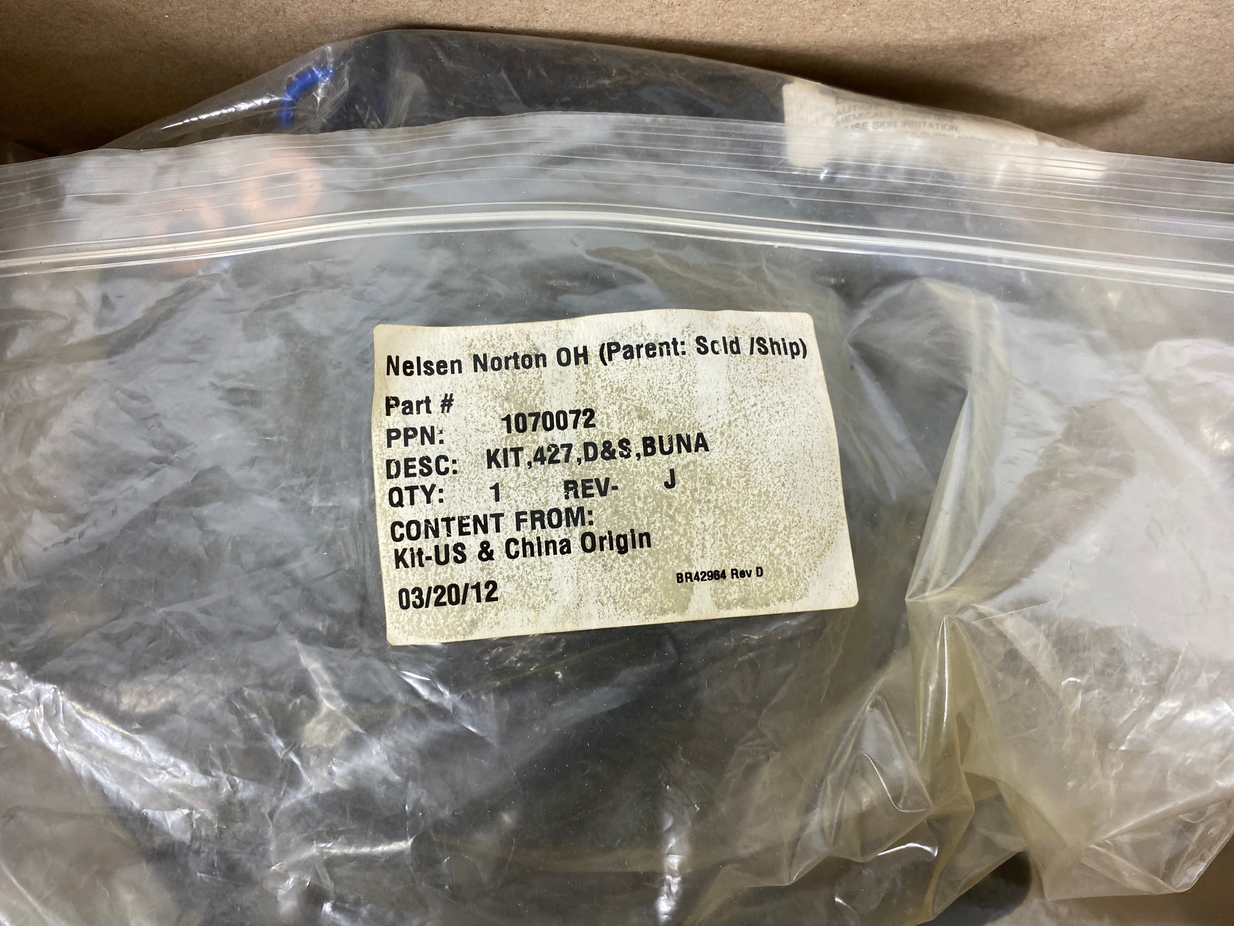 Nelsen Norton #1070072 Aquamatic 427 Diaphragm Valve Kit Pack of 6