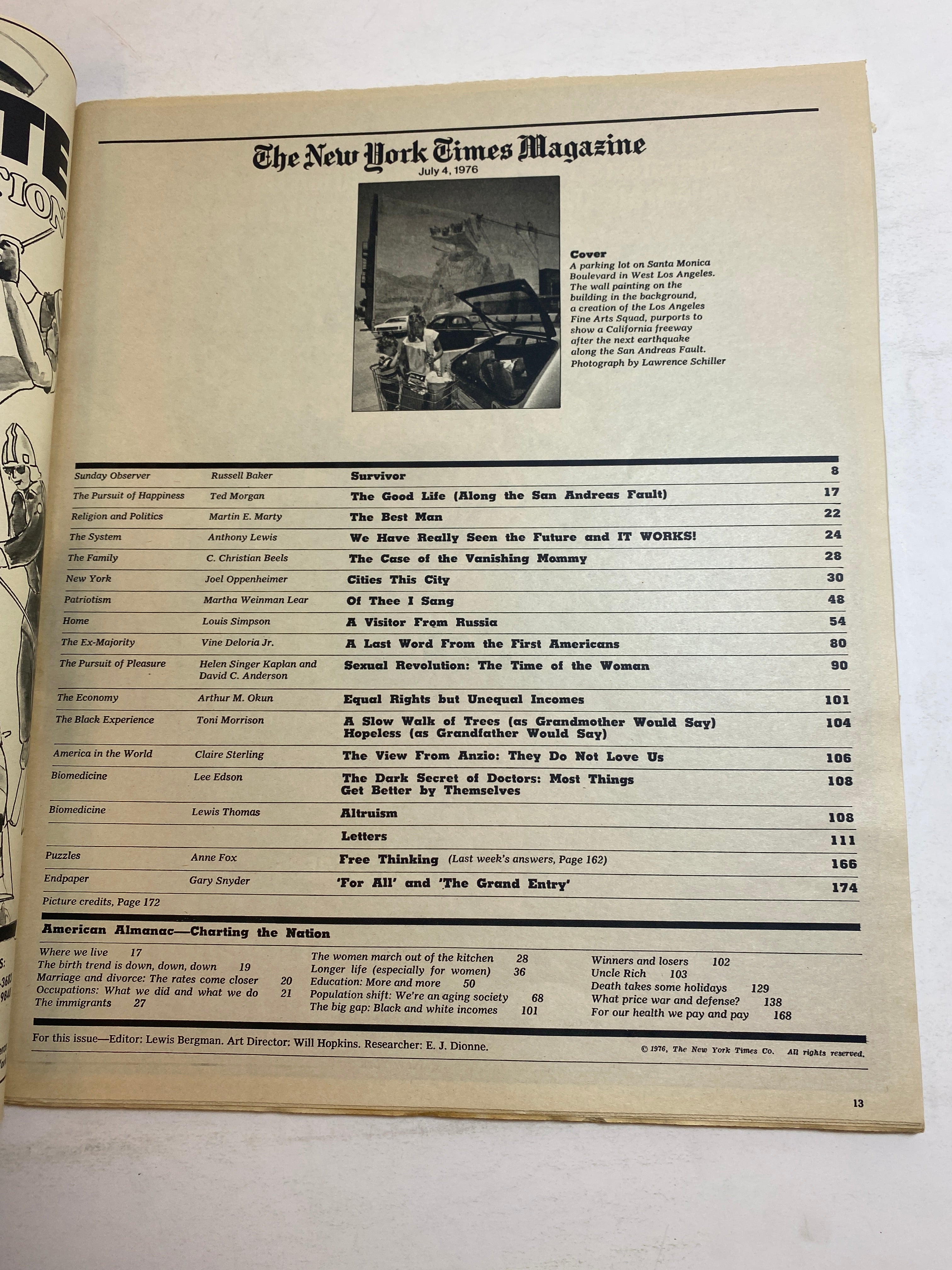 New York Times Magazine America at 200 July 4, 1976