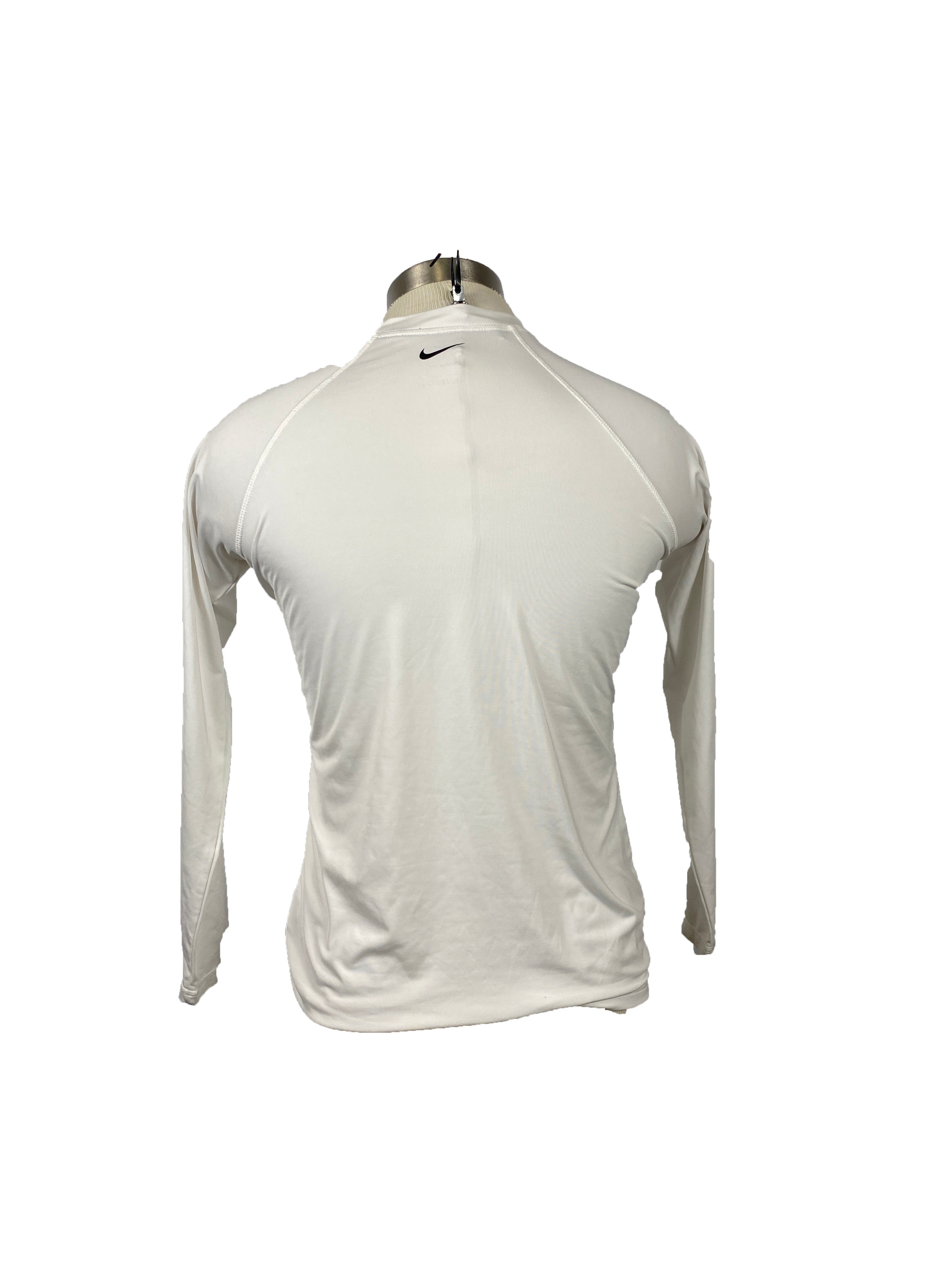 Nike Dri-Fit White Long Sleeve Swim Shirt Men's Size M
