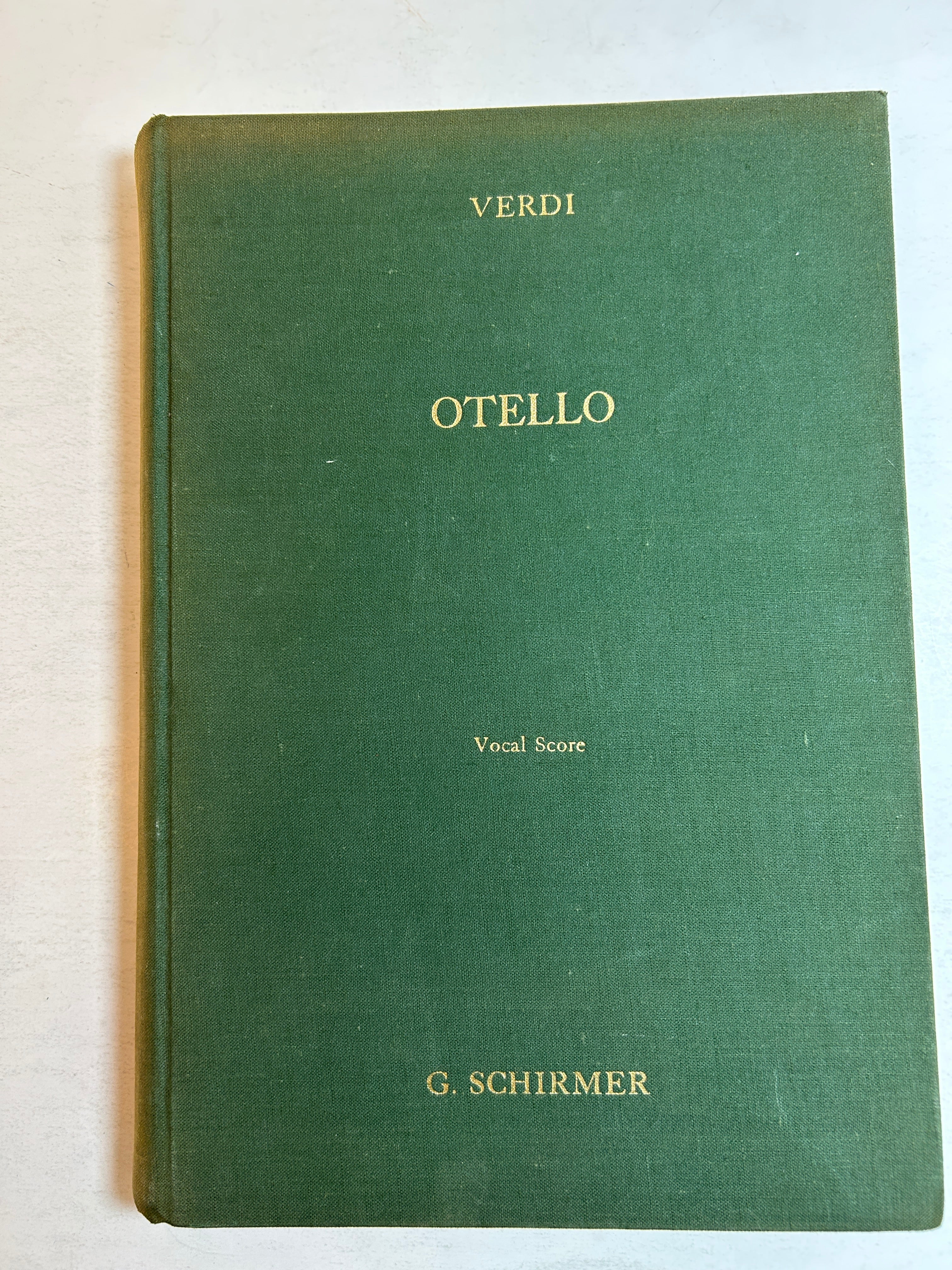 Otello by Verdi Bilingual Opera Score Schirmer HC