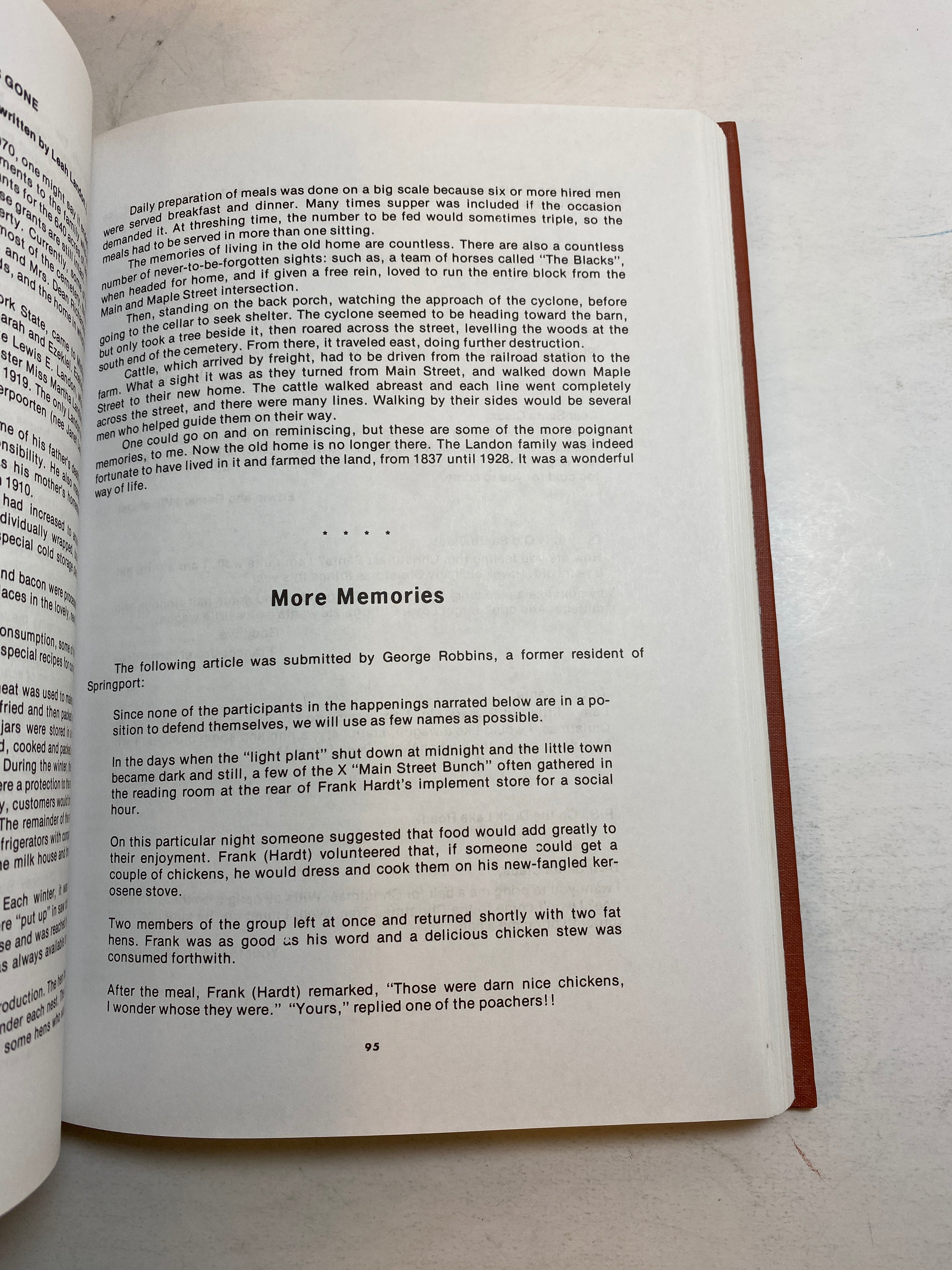 Oyers Corners to Springport A Nostalgic Journey 2006 Michigan History HC