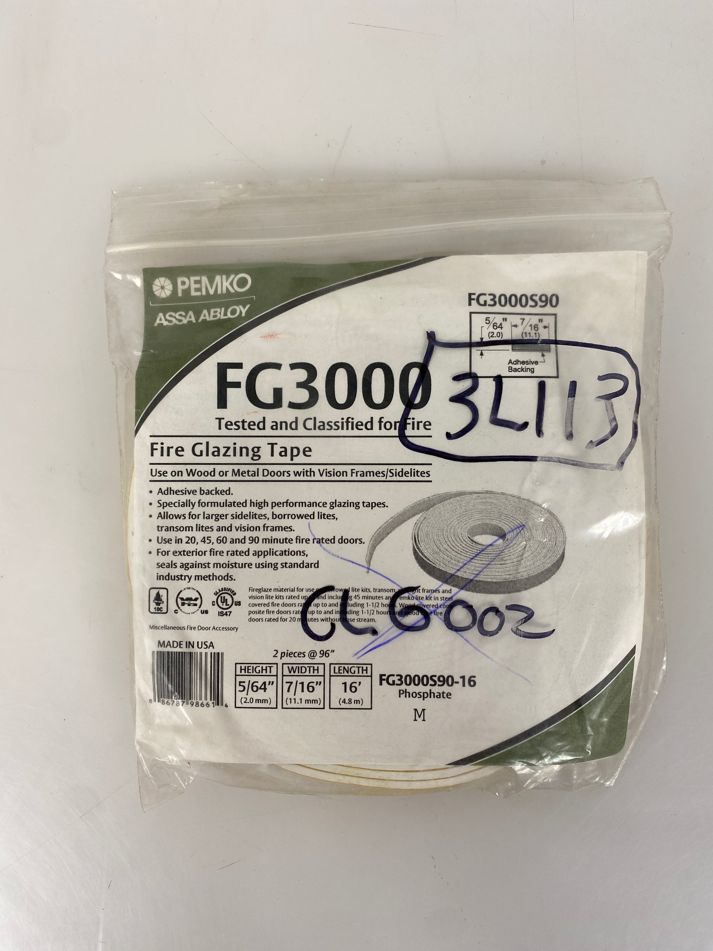 Pemko Fire Glazing Compound Tape