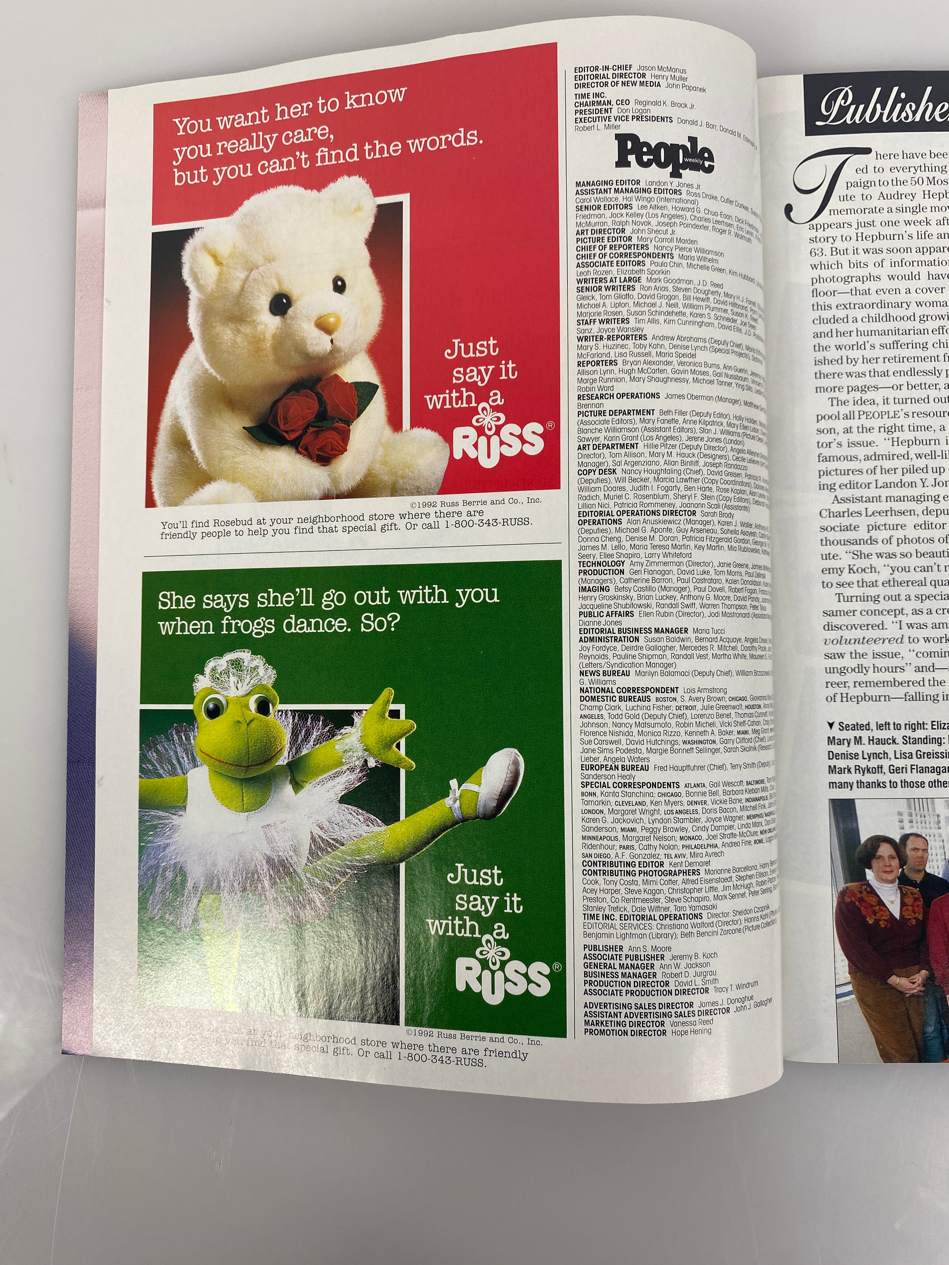 People Extra Special Issue Audrey Hepburn Winter 1993