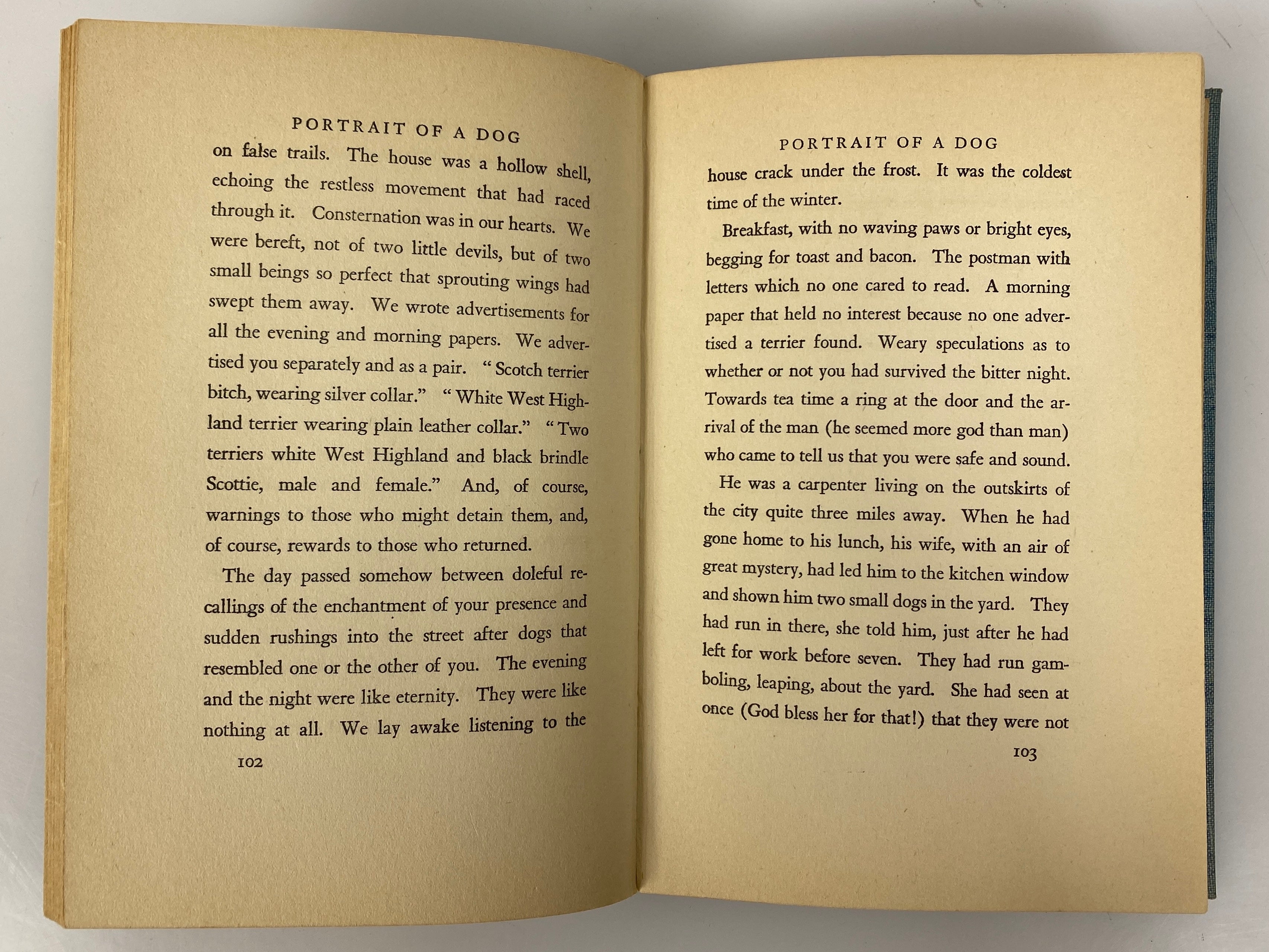 Portrait of a Dog by Mazo De La Roche 1930 Vintage HC