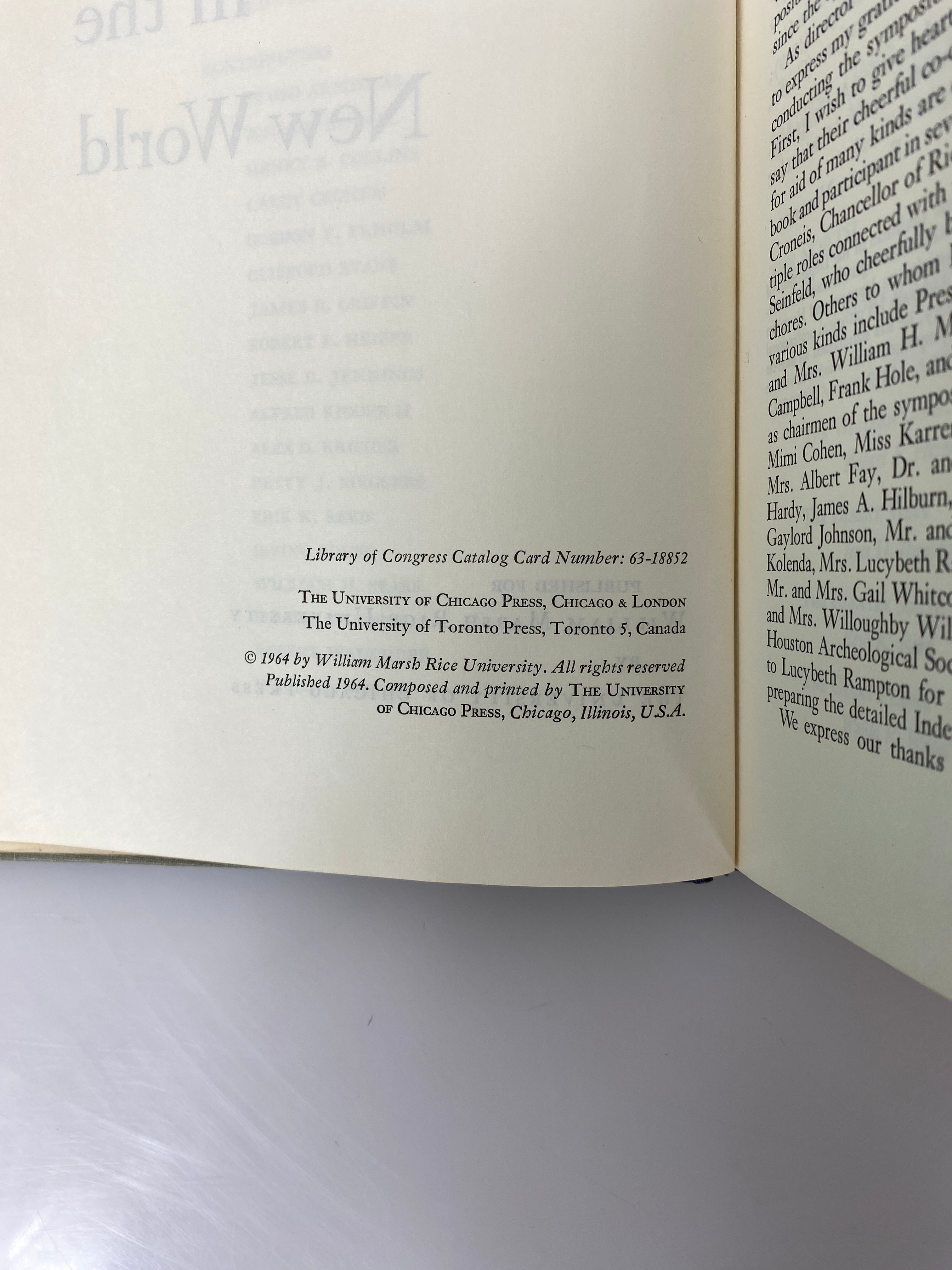 Prehistoric Man in the New World by Jennings/Norbeck 1964 HC DJ