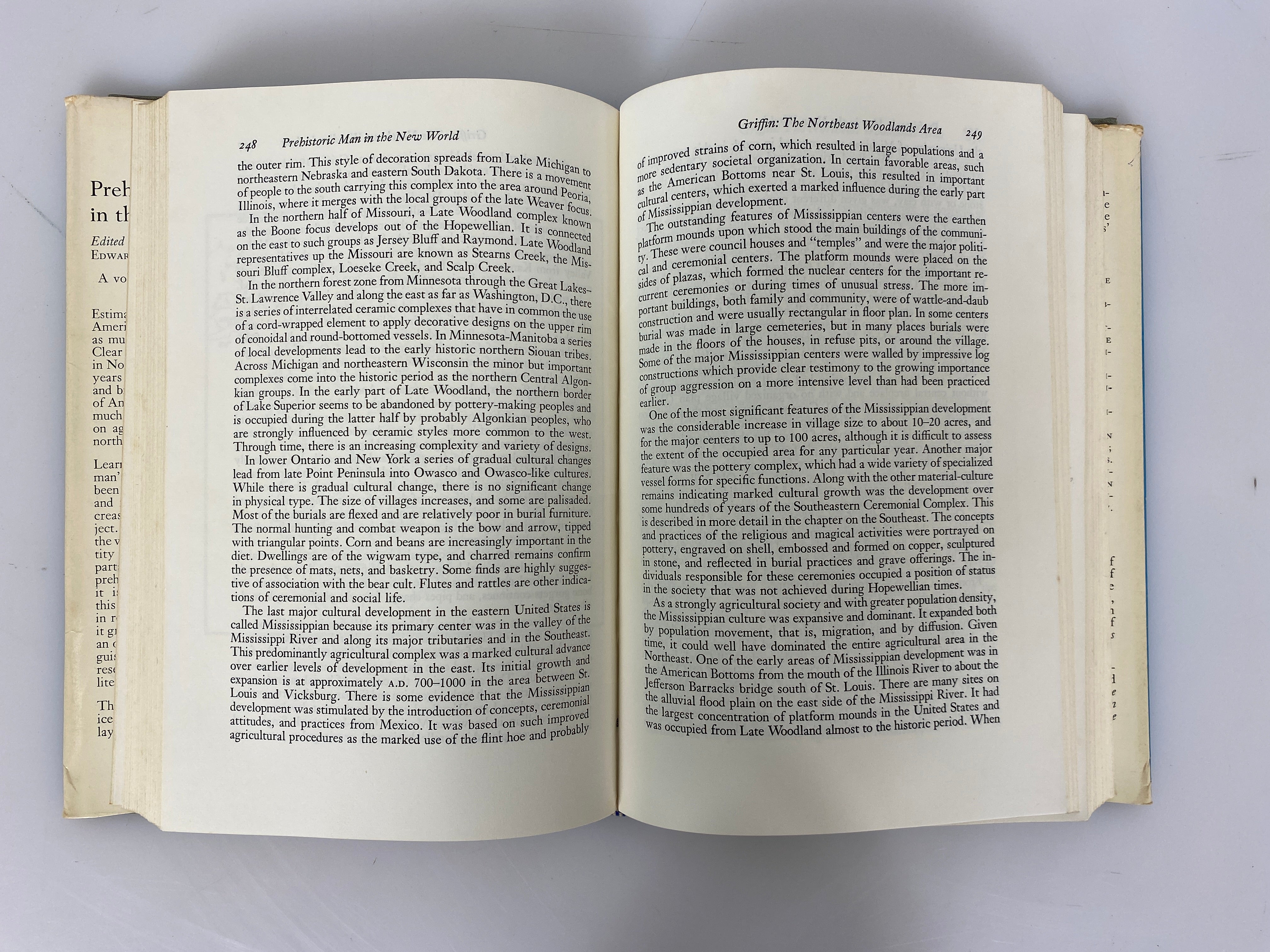 Prehistoric Man in the New World by Jennings/Norbeck 1964 HC DJ