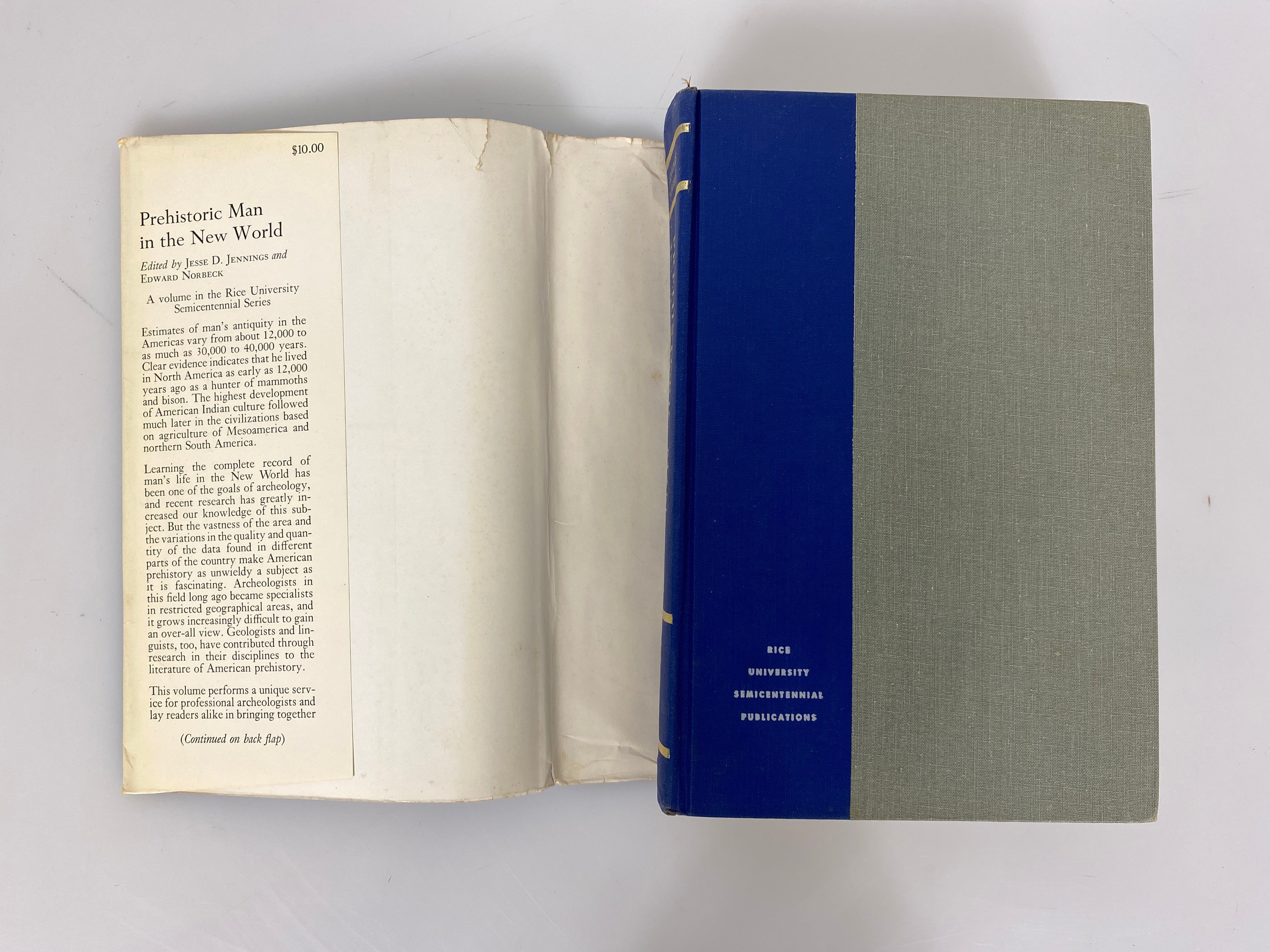 Prehistoric Man in the New World by Jennings/Norbeck 1964 HC DJ