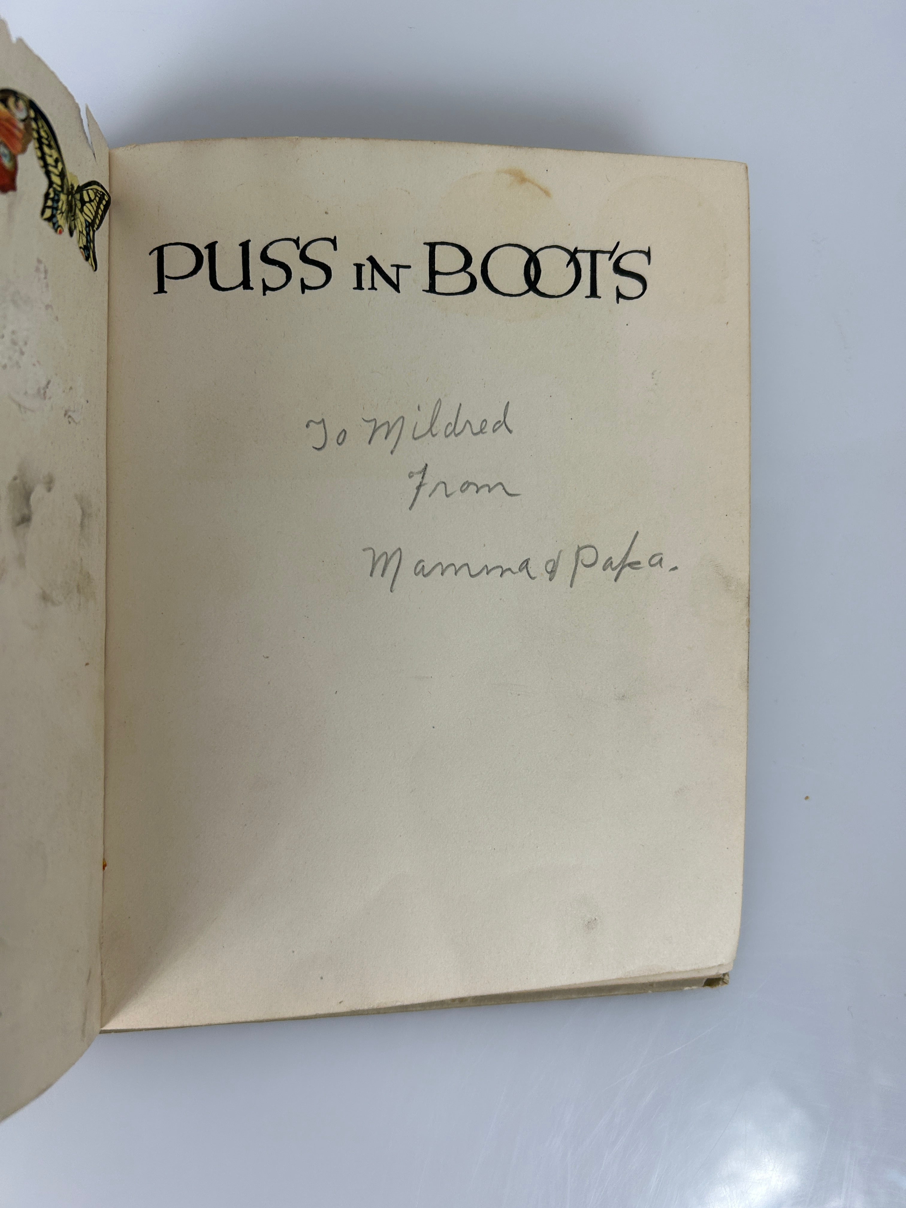 Puss In Boots Illustrated Julia Daniels 1920 1st Ed