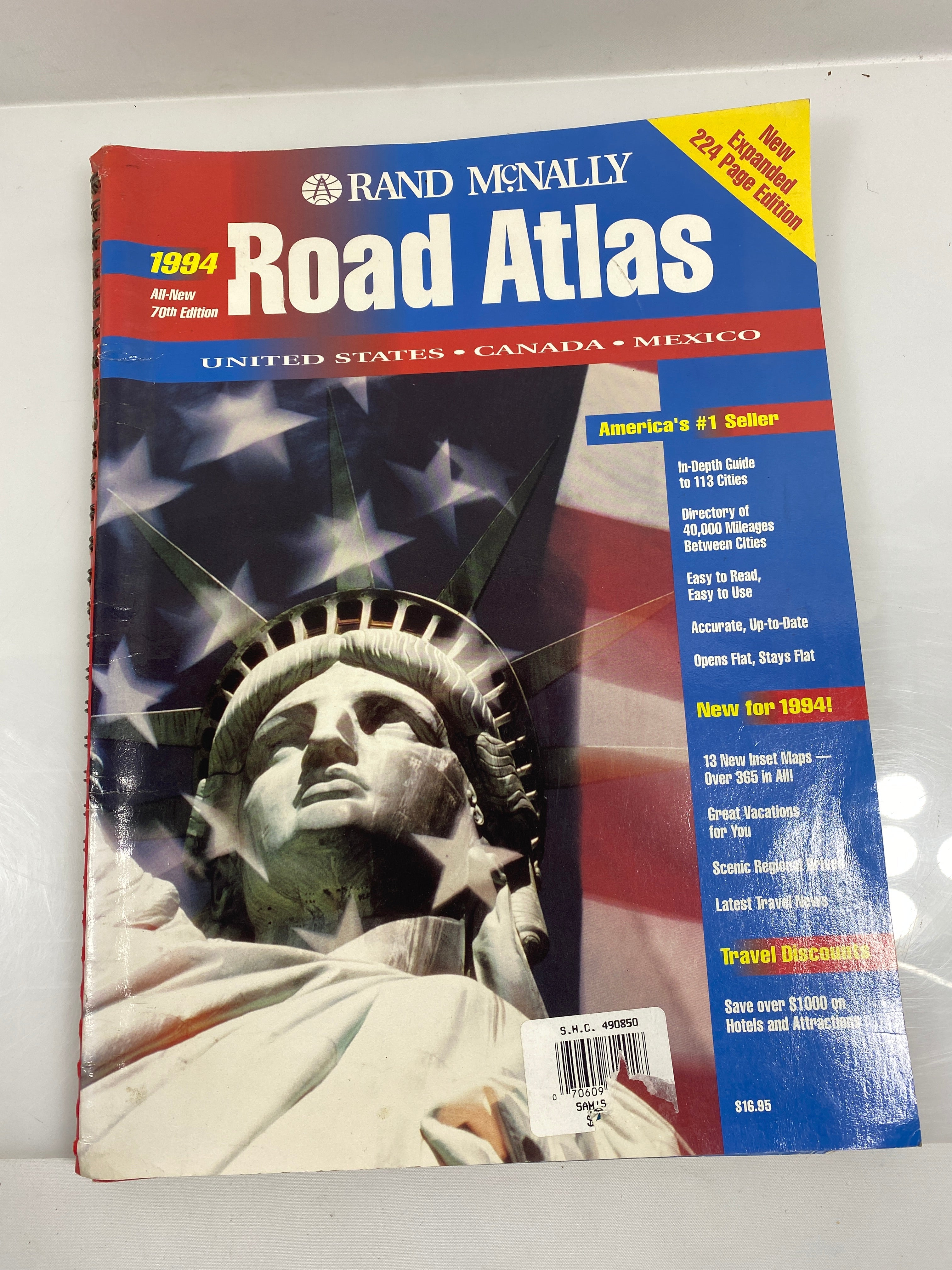 Rand McNally Travel Atlas US Canada Mexico 1994