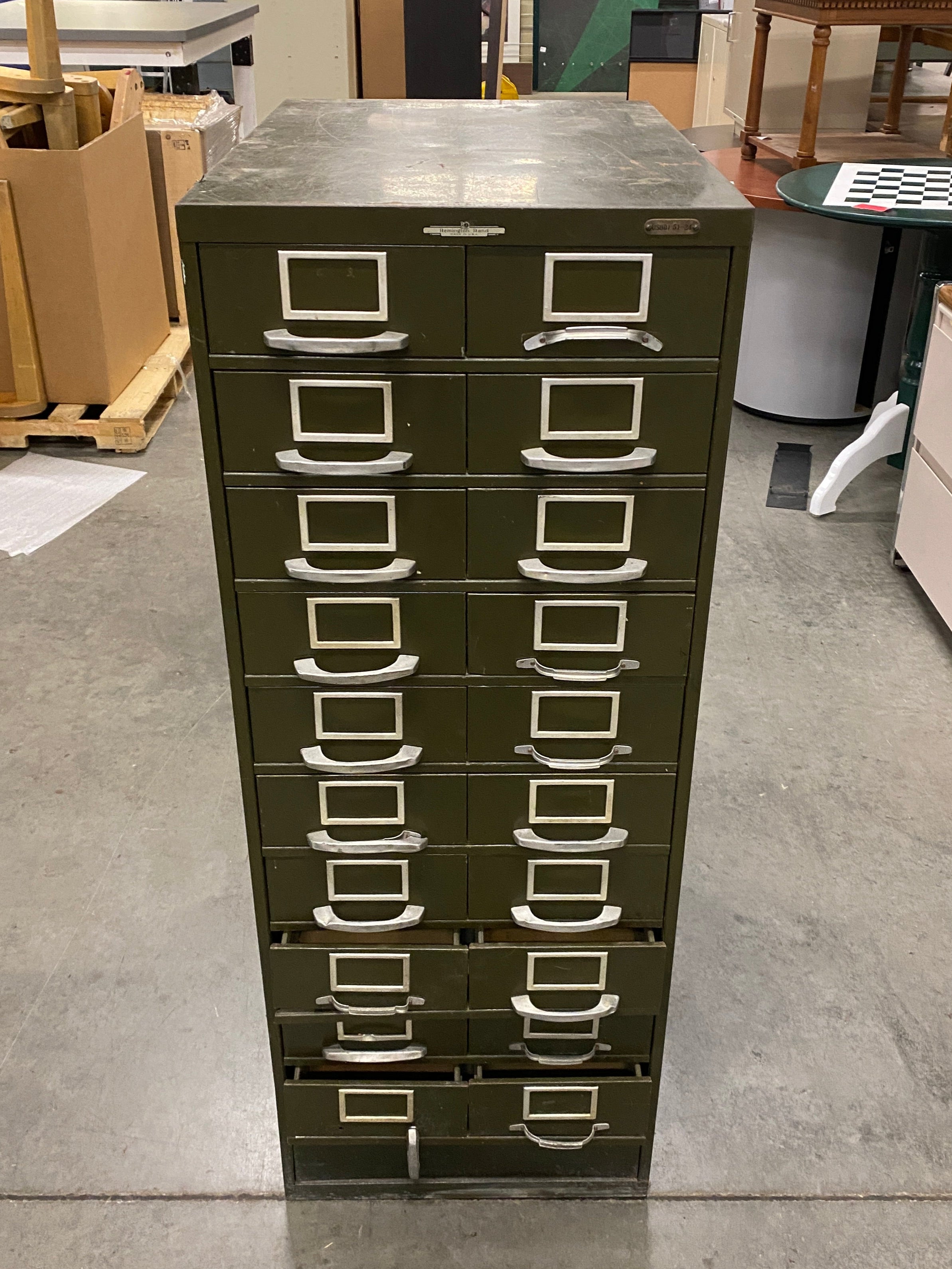 Remington-Rand #USBD151-24 Green File Cabinet
