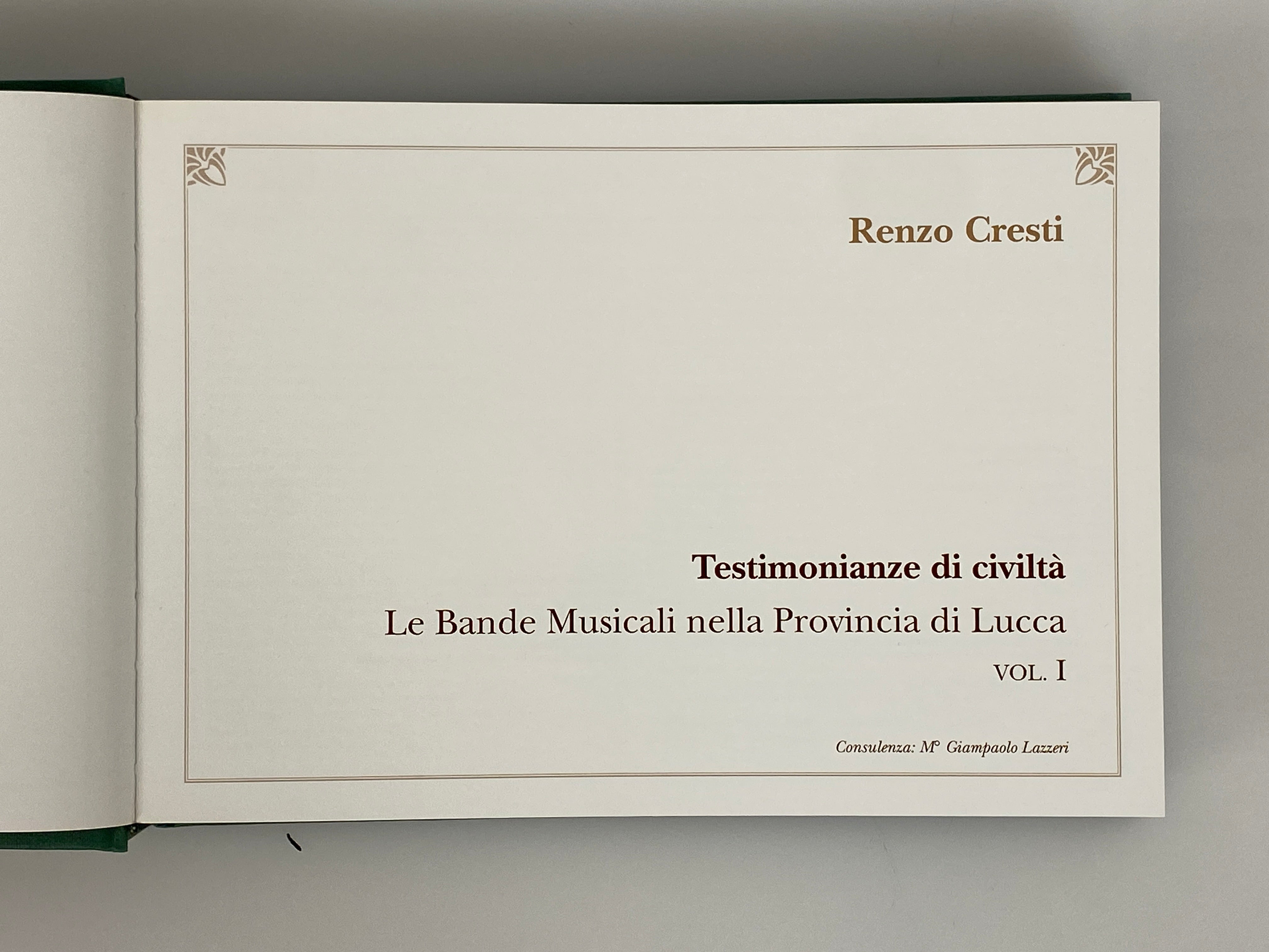 Renzo Cresti Music in the Province of Lucca (in Italian) 2006 2 Vols in Slipcase