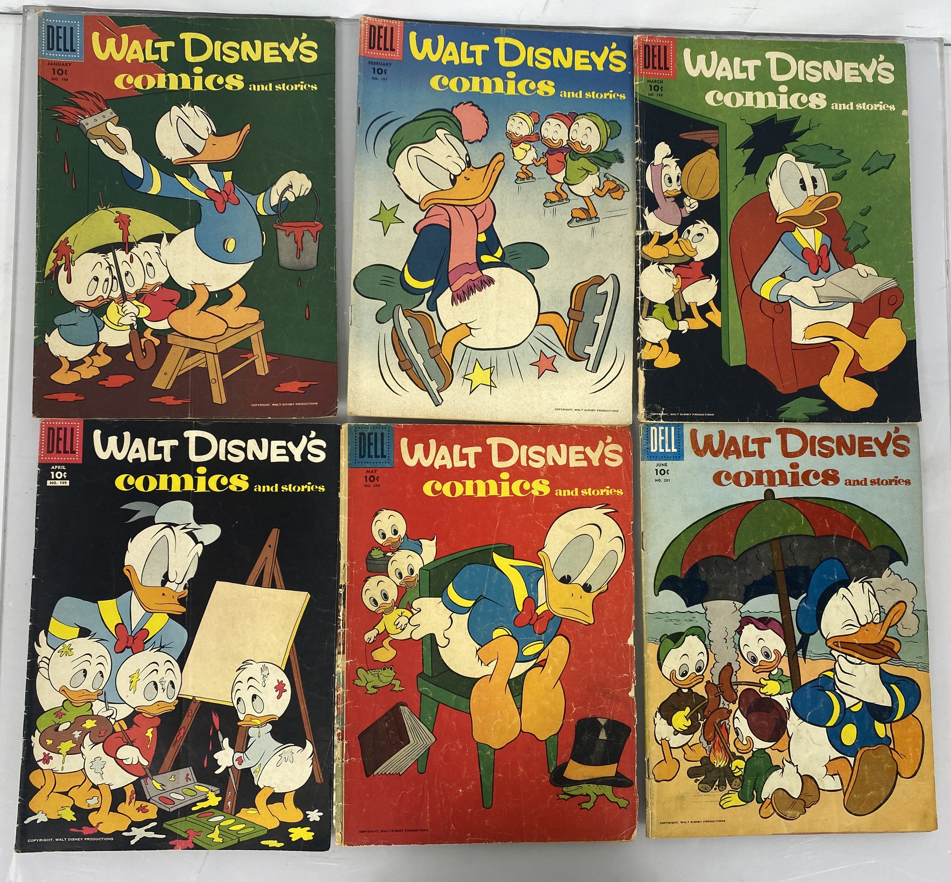 Run of 25 Walt Disney Comics Dell Low Grade 1956-1958