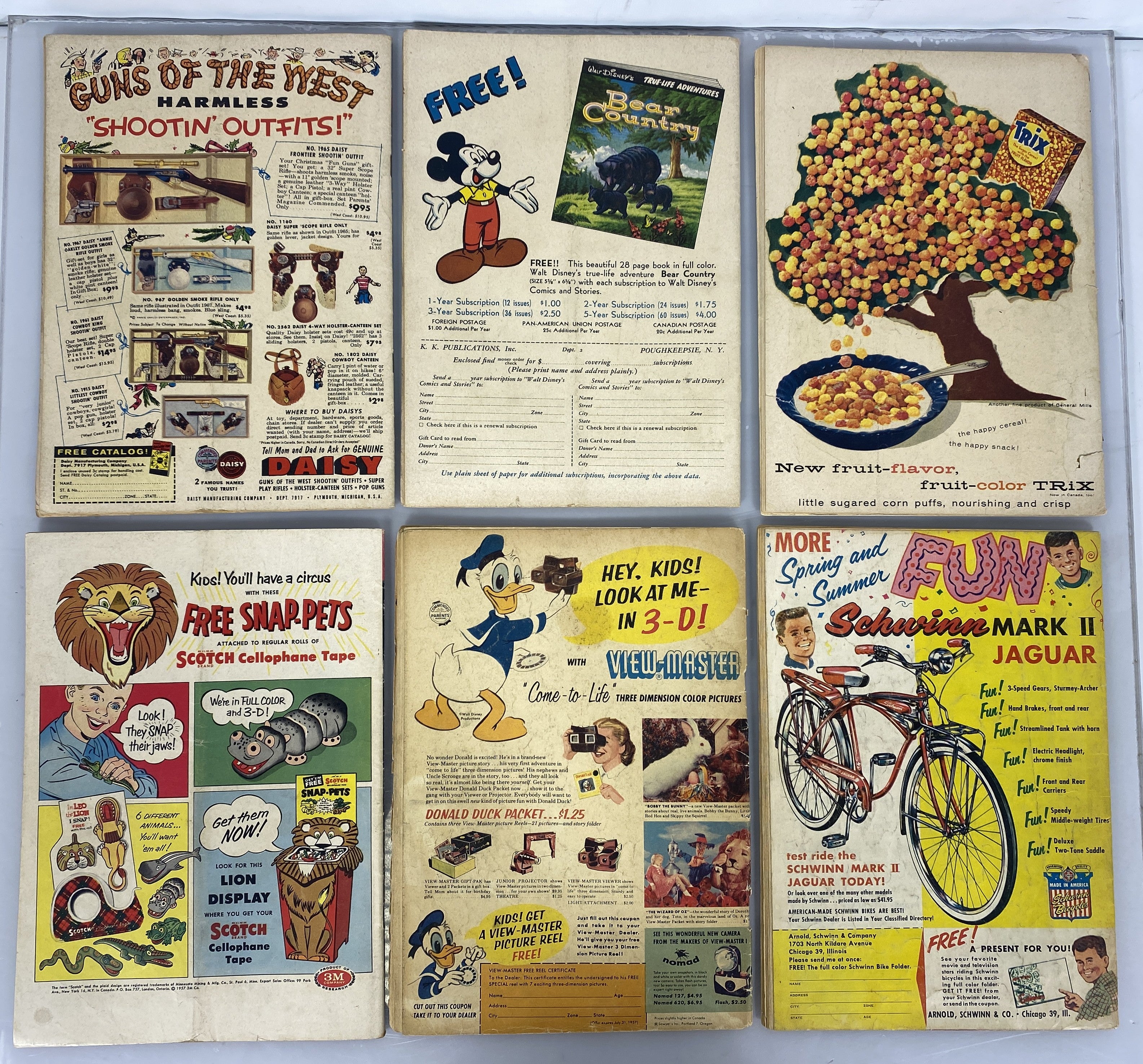 Run of 25 Walt Disney Comics Dell Low Grade 1956-1958