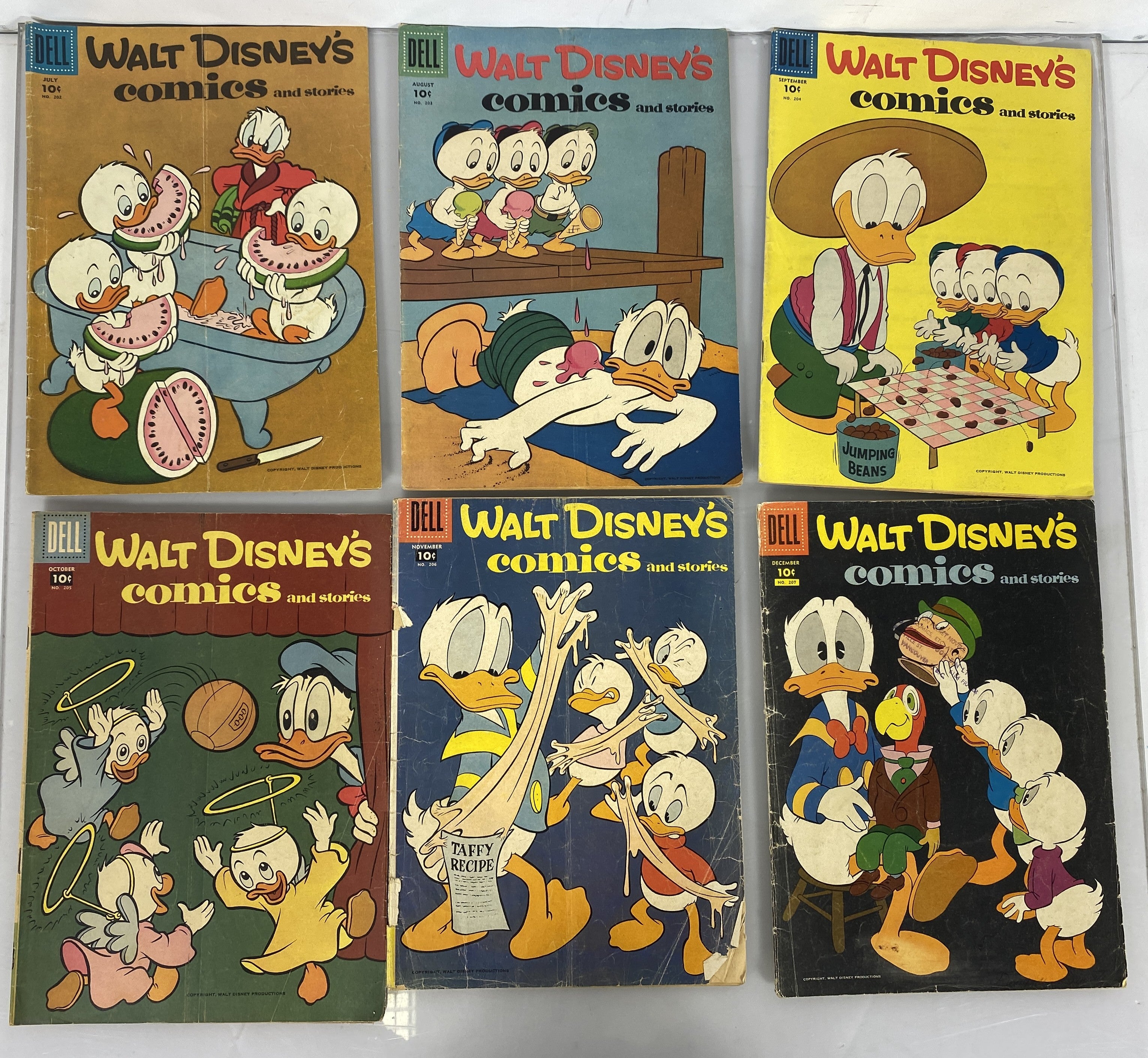 Run of 25 Walt Disney Comics Dell Low Grade 1956-1958