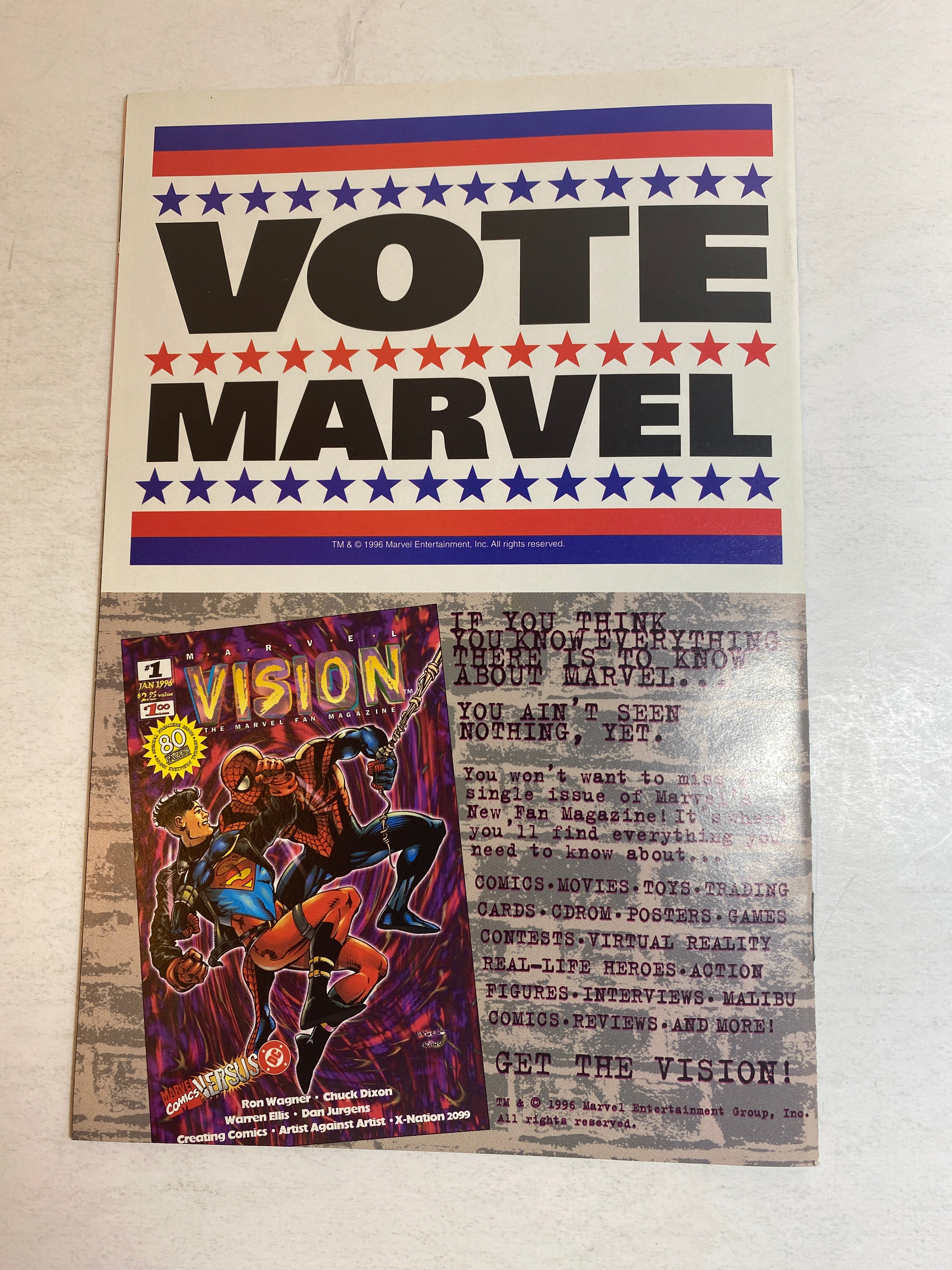 Rune Vs. Venom Malibu Marvel Comic 1996