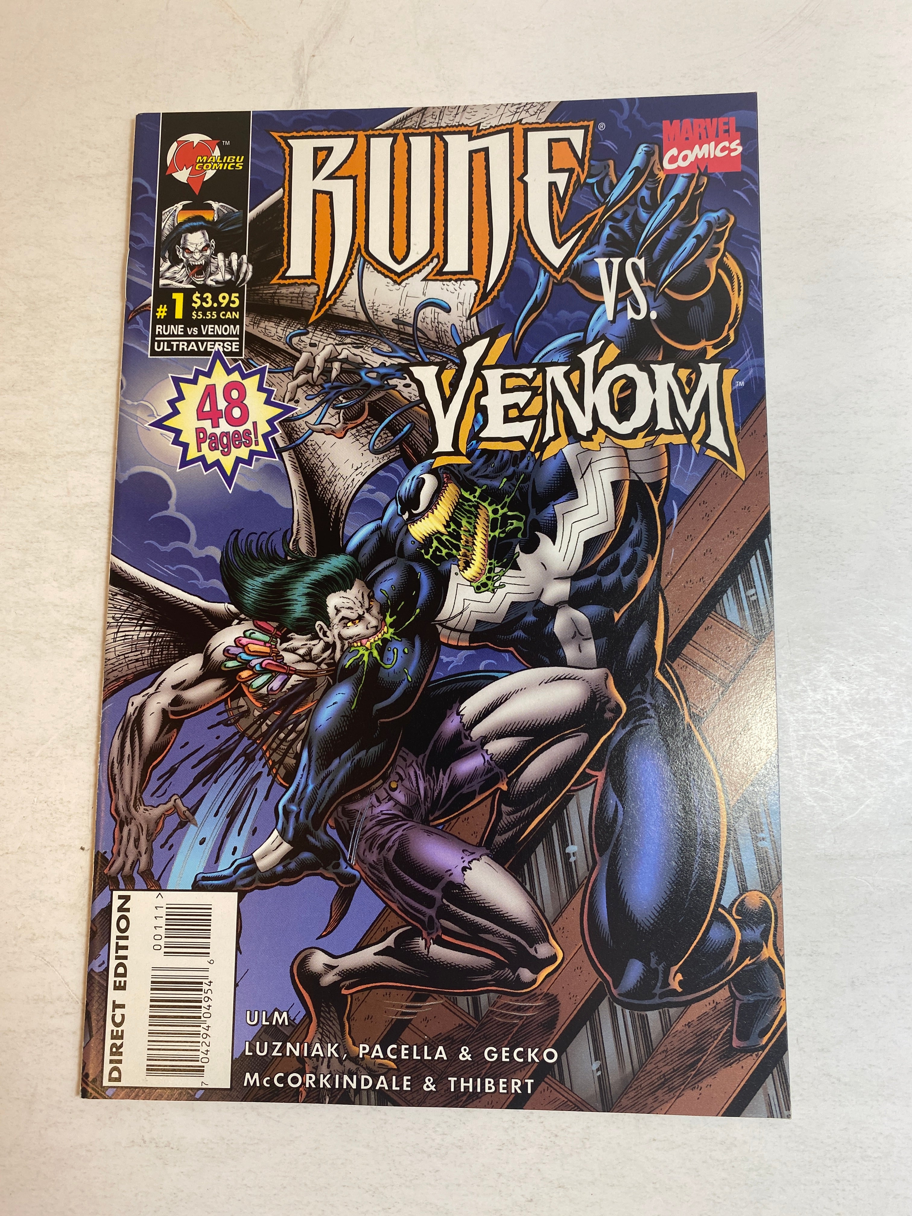 Rune Vs. Venom Malibu Marvel Comic 1996