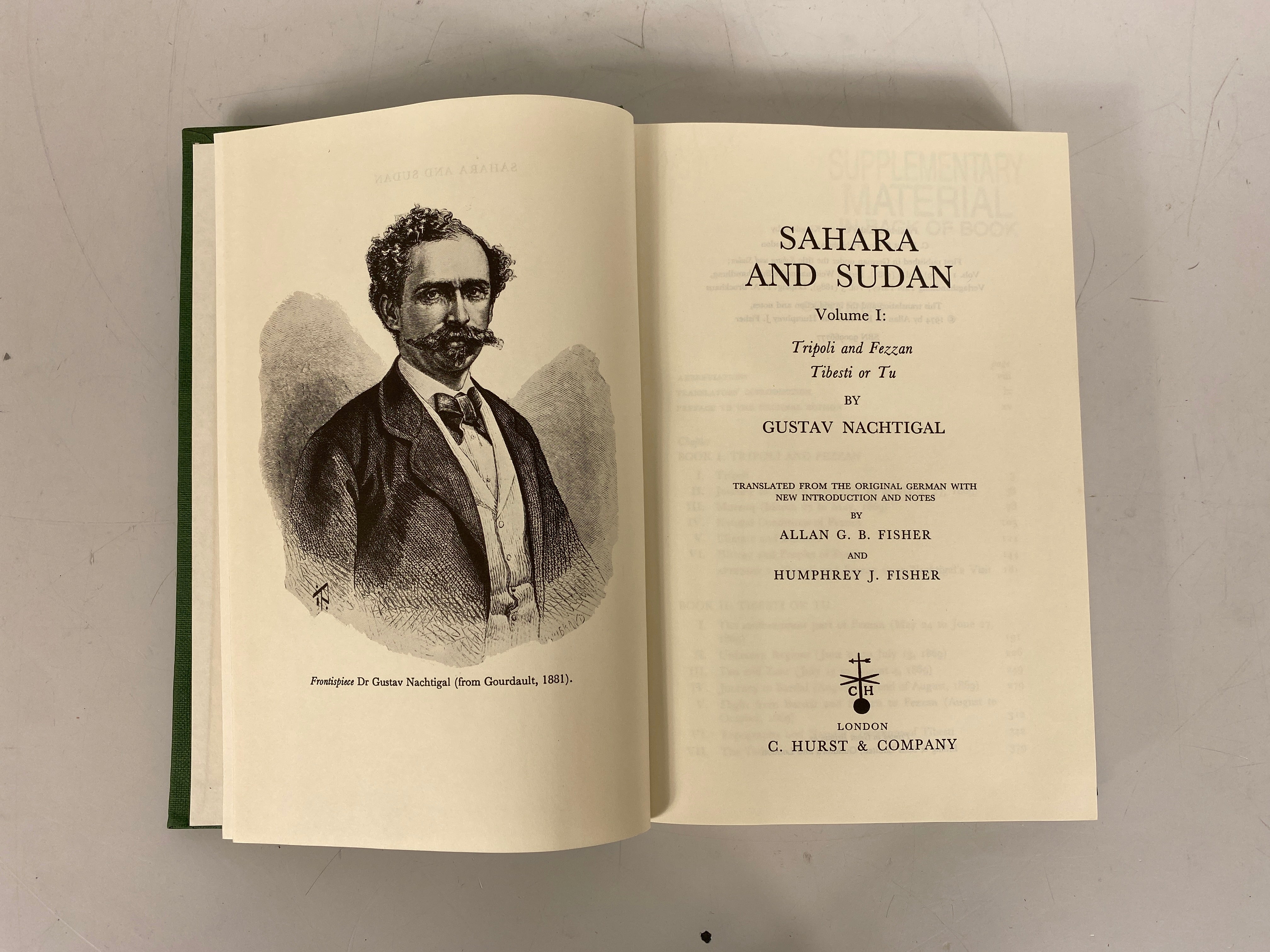 Sahara and Sudan Volume 1 by G. Nachtigal 1974 Ex-Library HC w/Maps