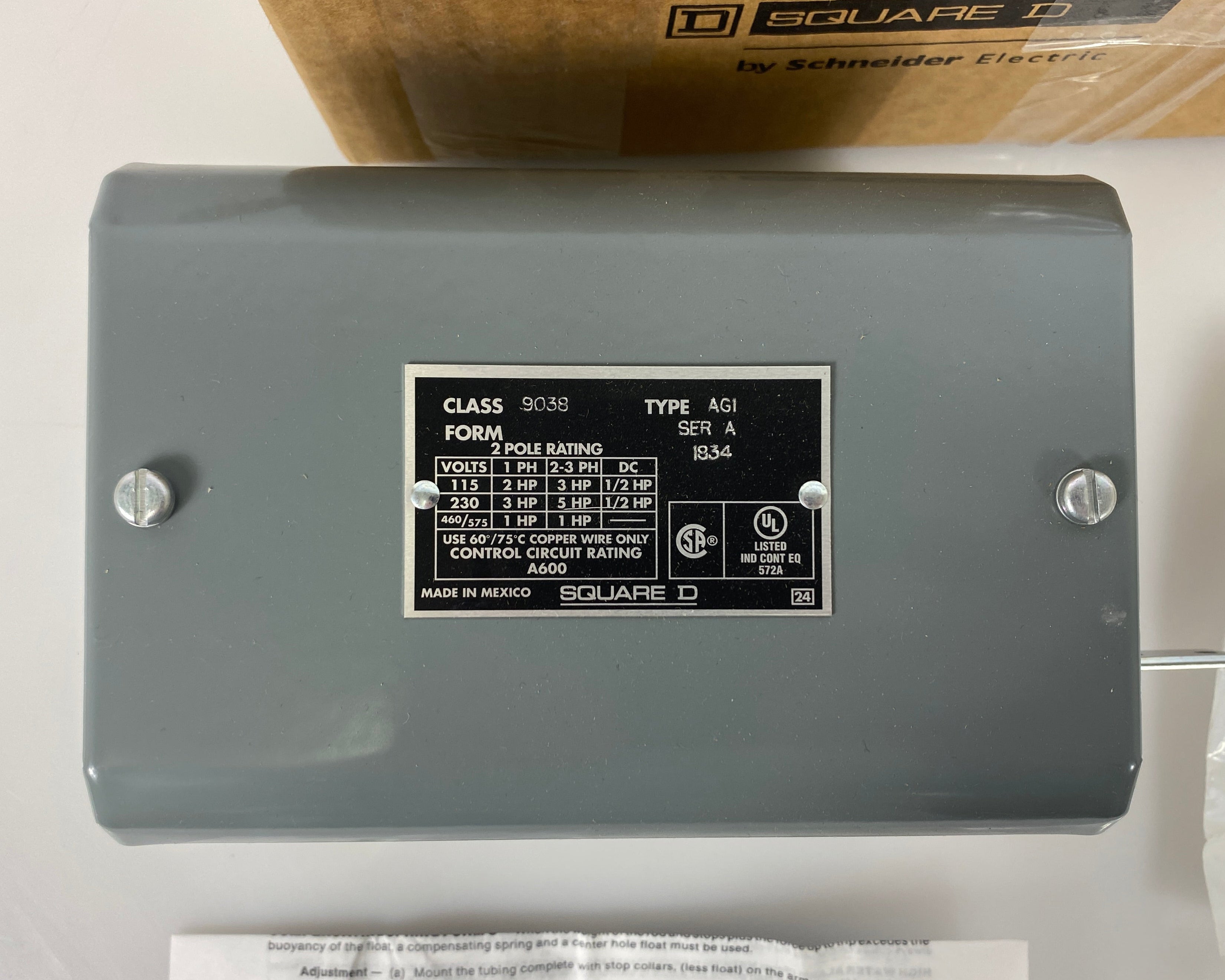 Schneider #9038-AG1 Electric Alternator Mechanical Open Tank Pack of 2